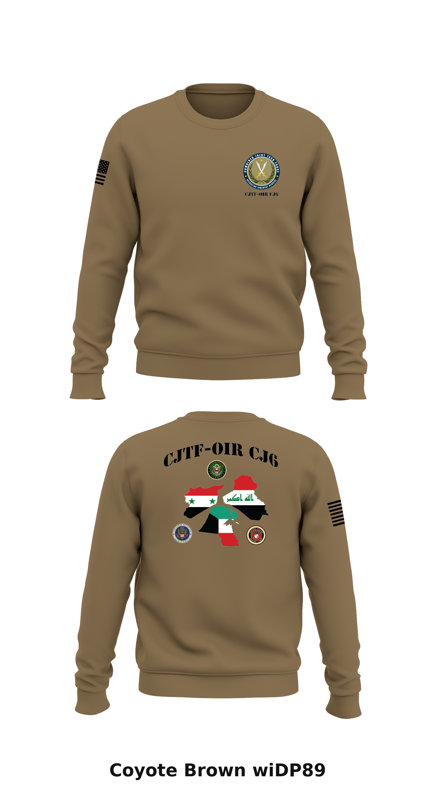 CJTF-OIR CJ6 Store 1 Core Men's Crewneck Performance Sweatshirt - wiDP89