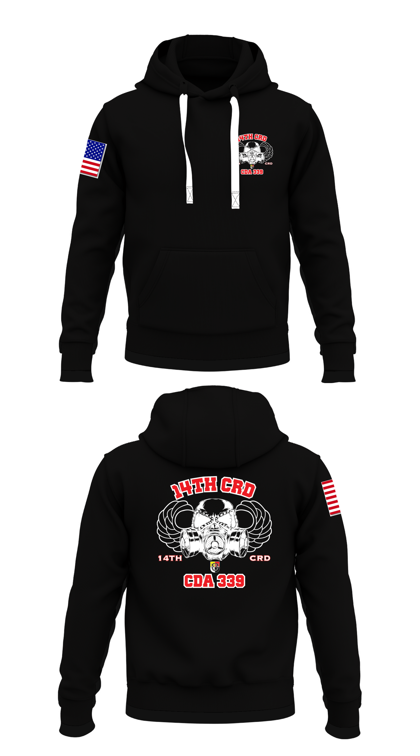 14th CRD Core Men's Hooded Performance Sweatshirt - 59335457831