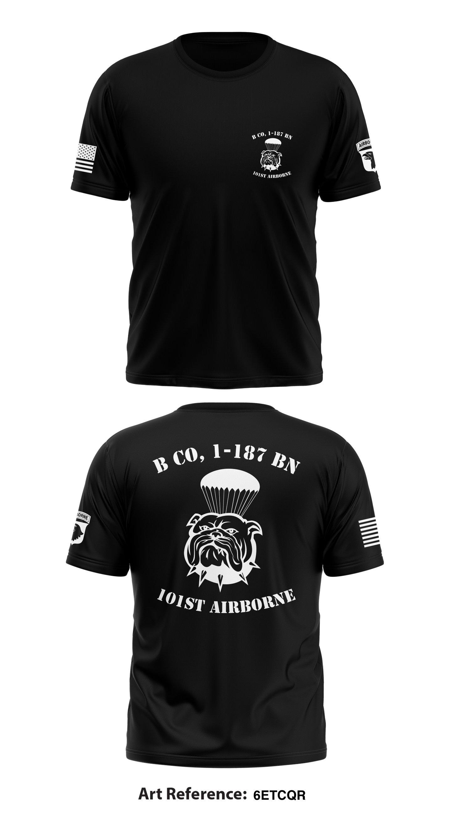 B Co, 1-187 BN, 101st ABN Store 1 Core Men's SS Performance Tee - 6ETCQR