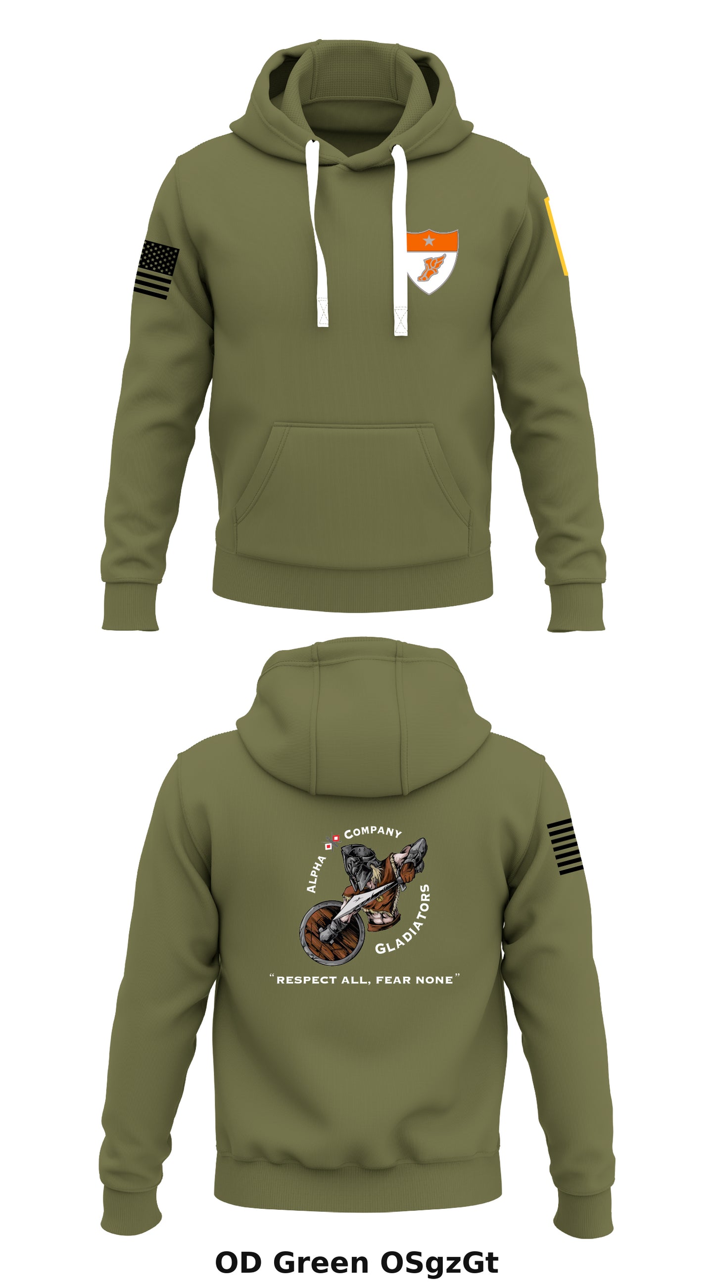 Alpha company 62D ESB Store 1 Core Men's Hooded Performance Sweatshirt - OSgzGt