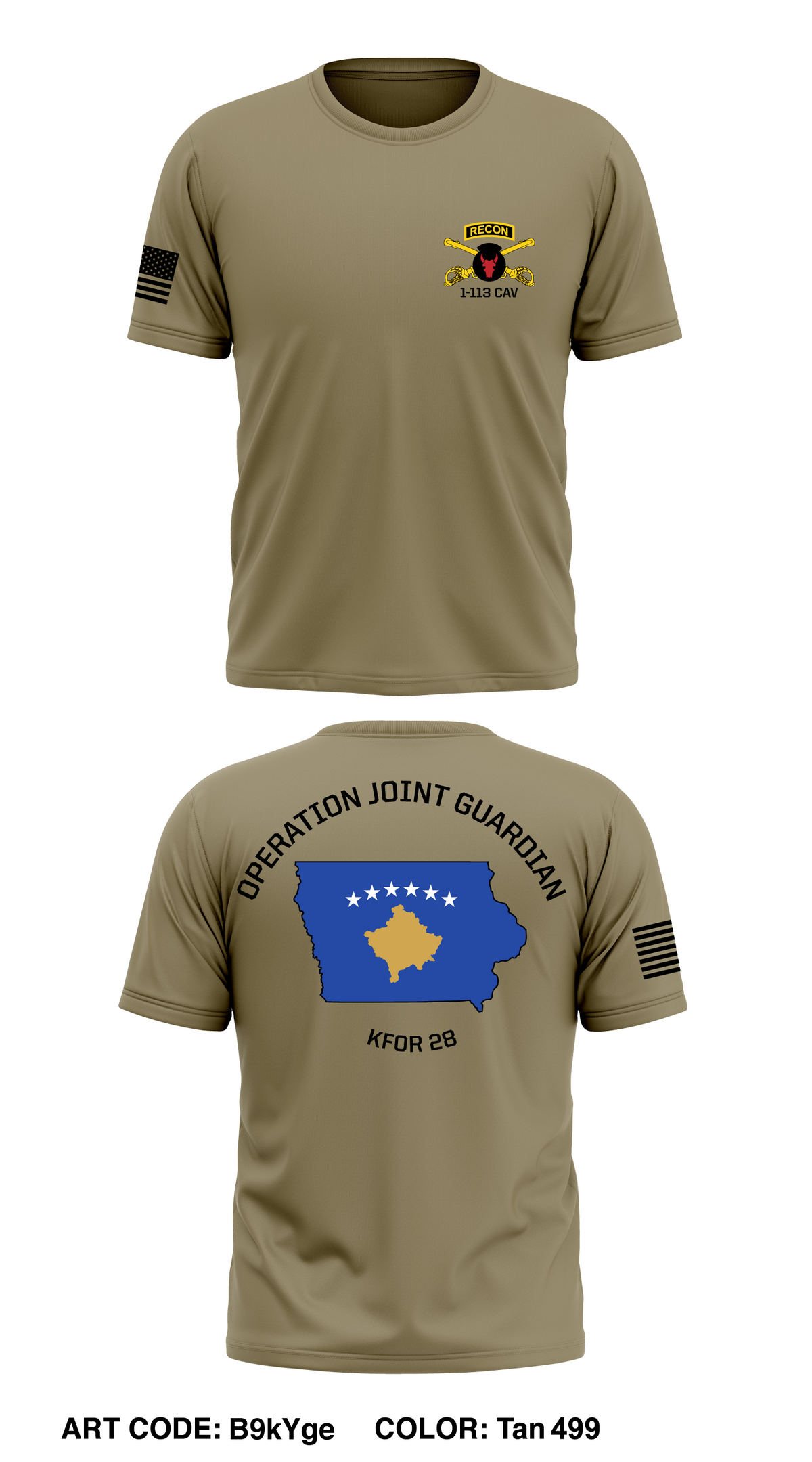 B-troop, 1-113 CAV Store 1 Core Men's SS Performance Tee - B9kYge