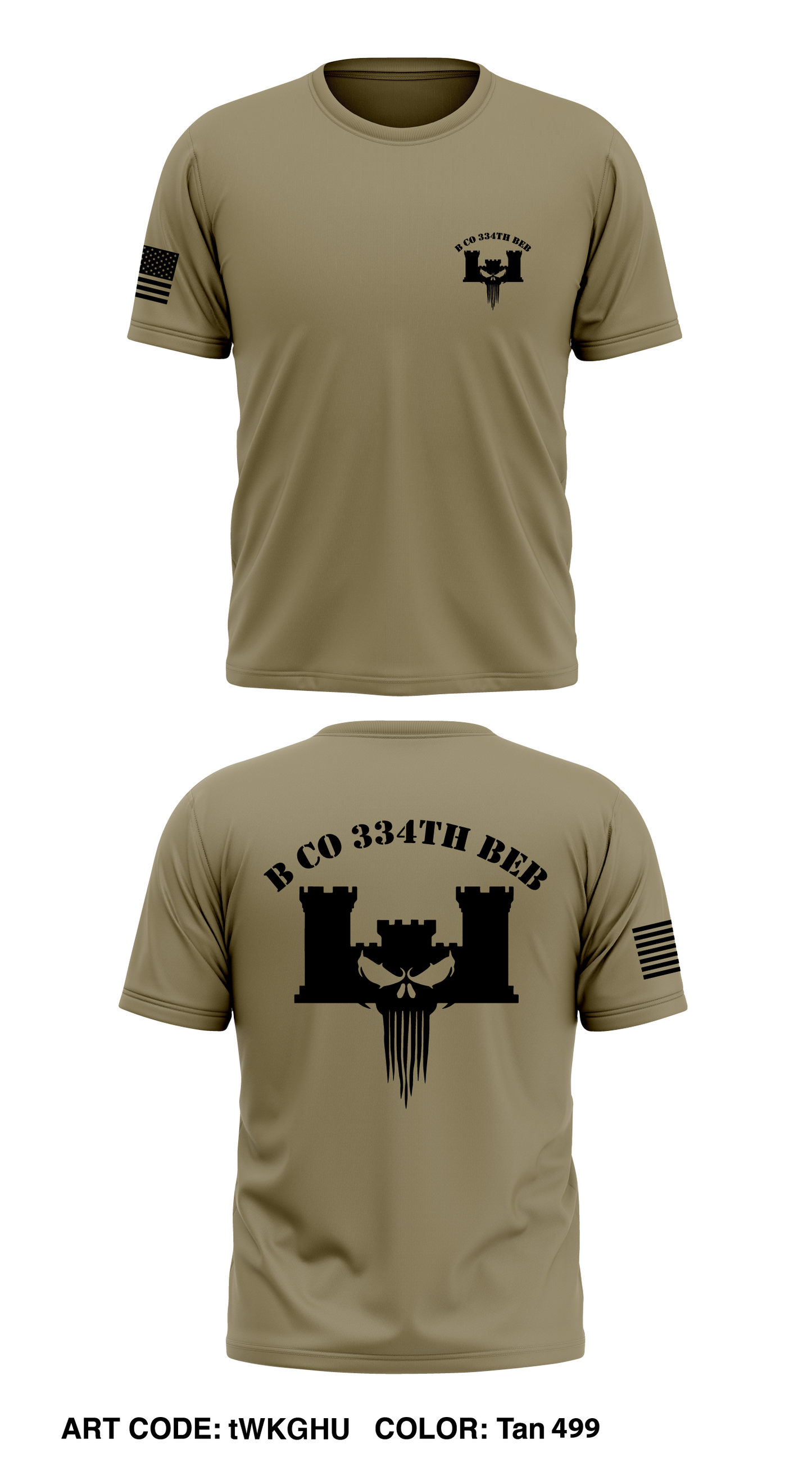 B Co 334th BEB Store 1 Core Men's SS Performance Tee - tWKGHU
