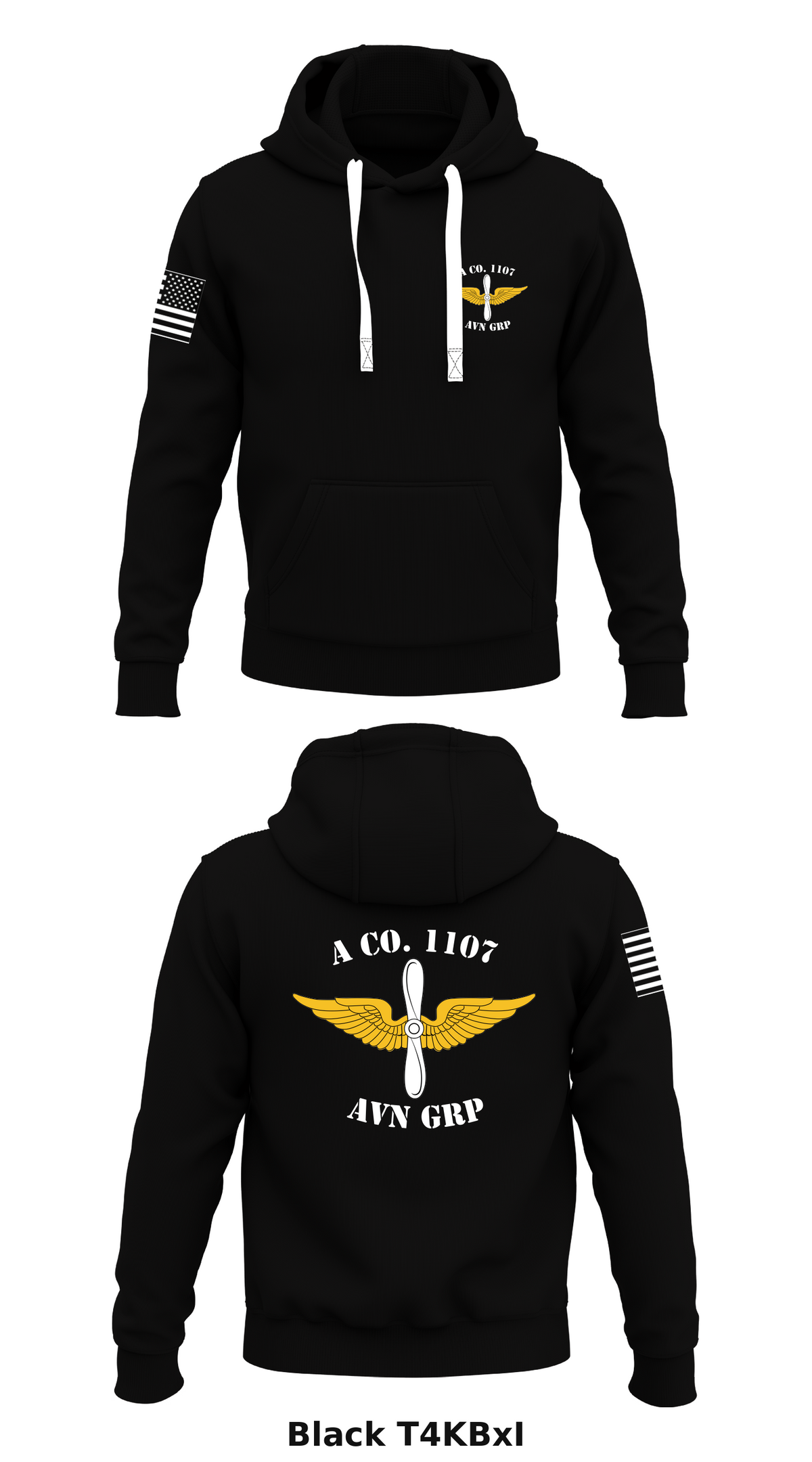 A Co. 117 AVN GRP Store 1 Core Men's Hooded Performance Sweatshirt - T4KBxI