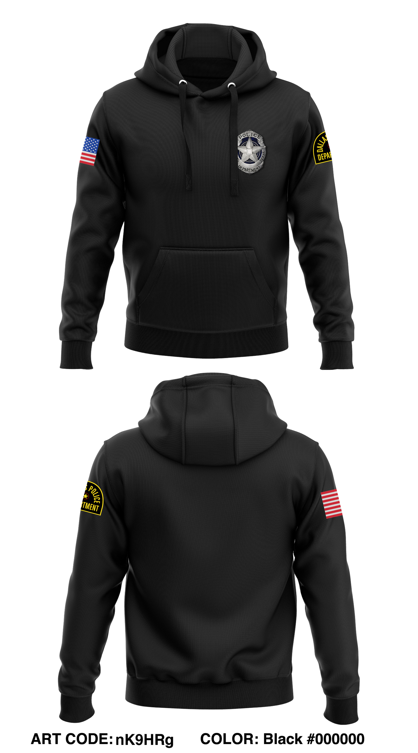 Dallas police Store 1 Core Men's Hooded Performance Sweatshirt - nK9HRg