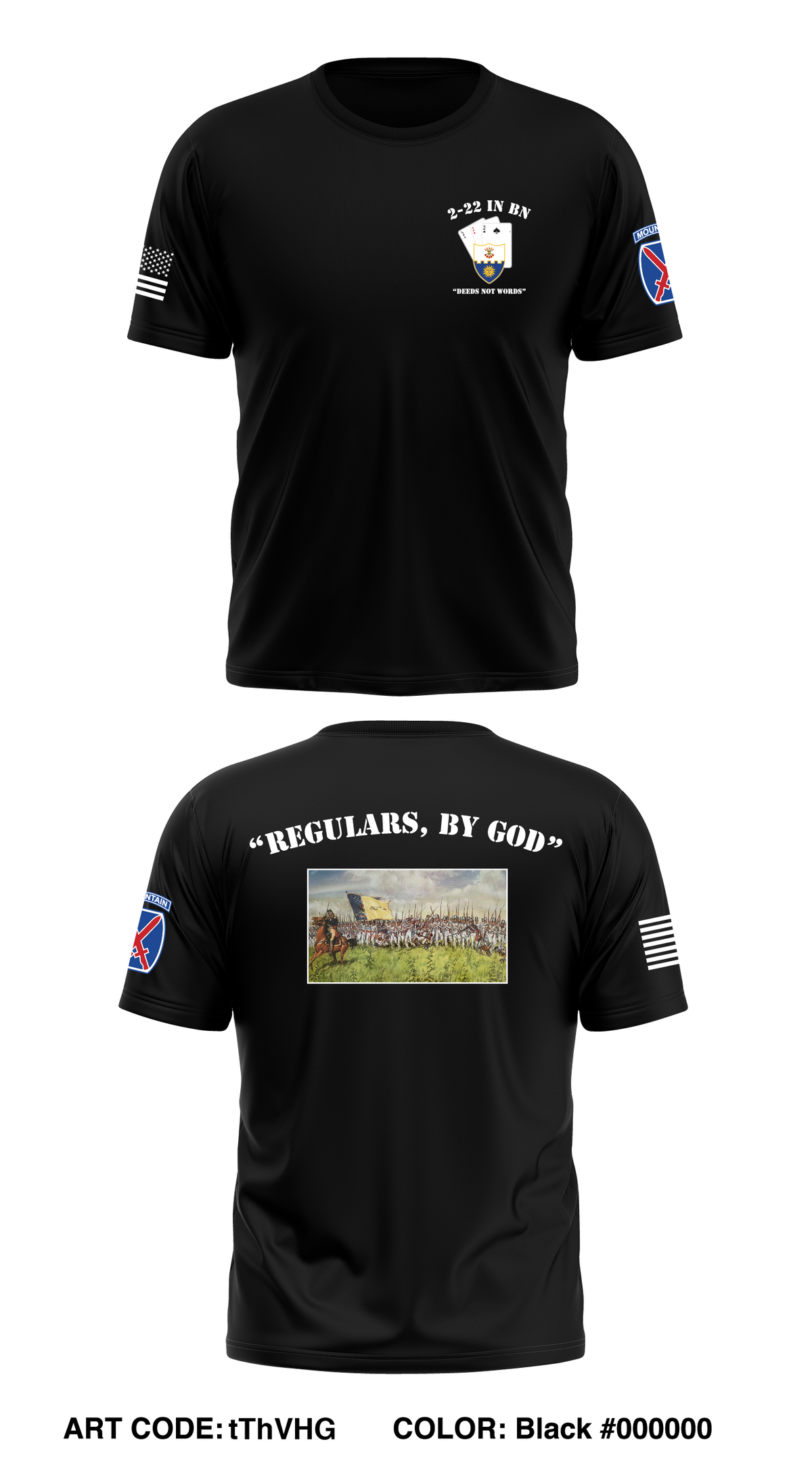 2nd Battalion 22nd infantry regiment Store 1 Core Men's SS Performance Tee - tThVHG