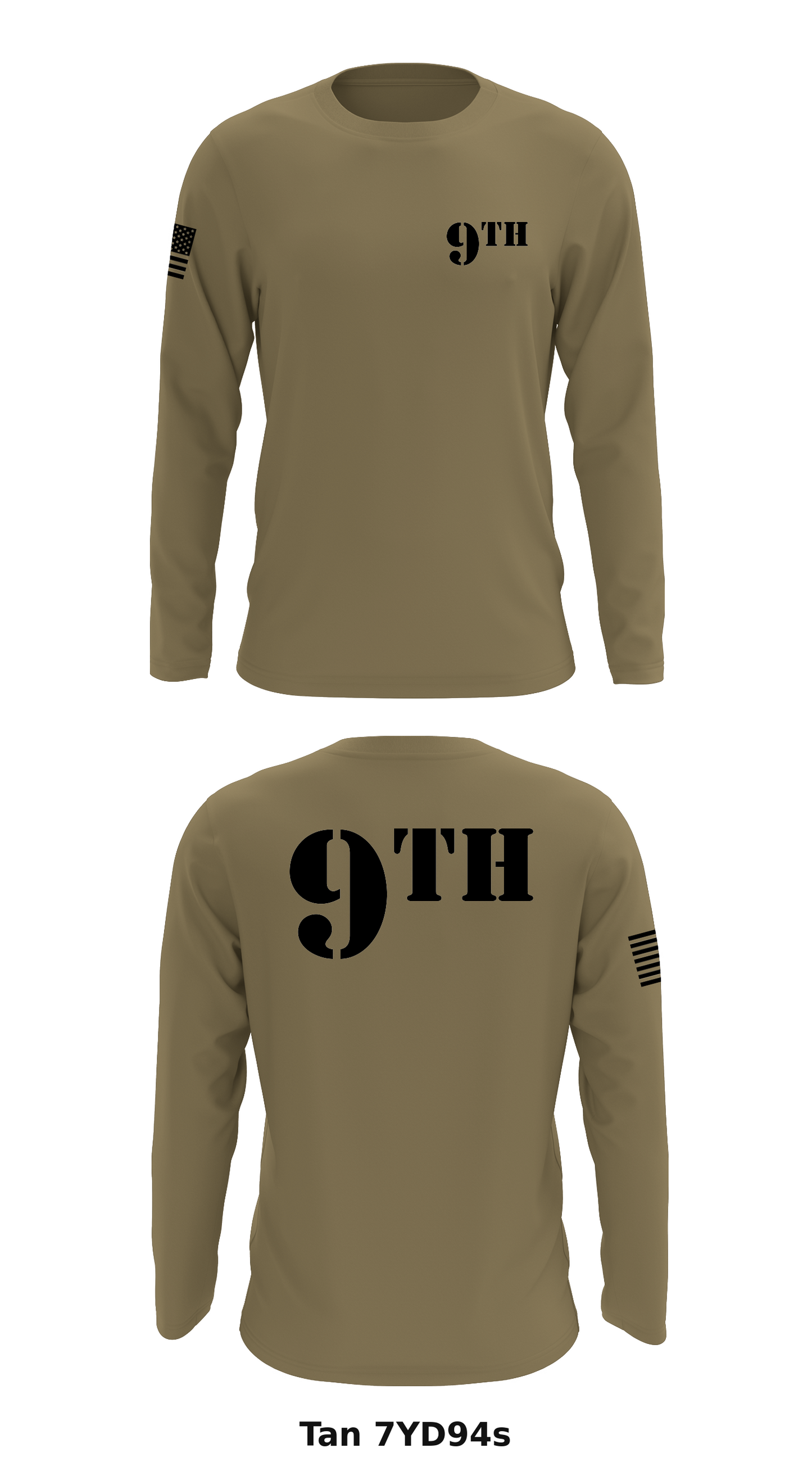 9th Store 1 Core Men's LS Performance Tee - 7YD94s