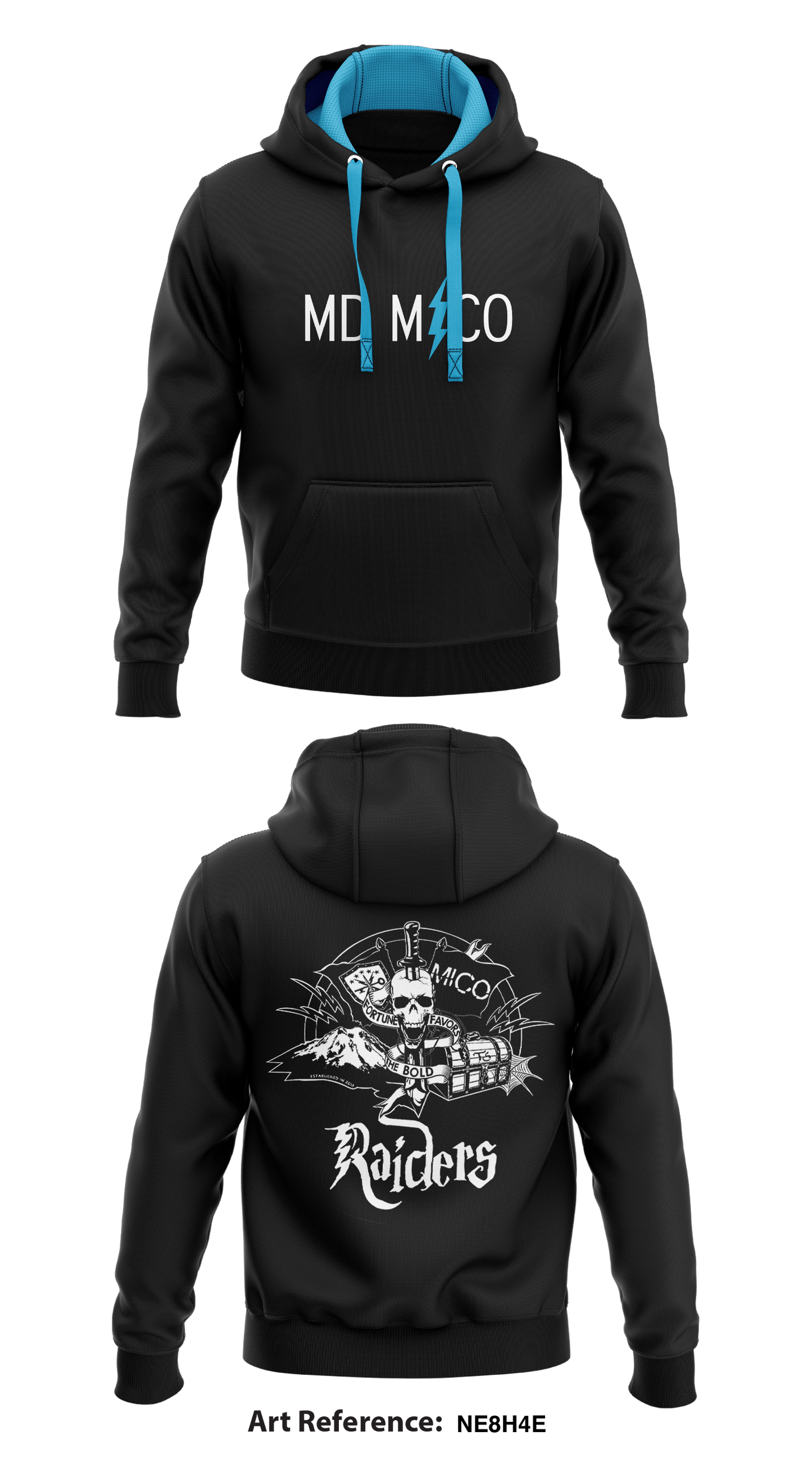 MD MICO Store 1 Core Men's Hooded Performance Sweatshirt - NE8h4E