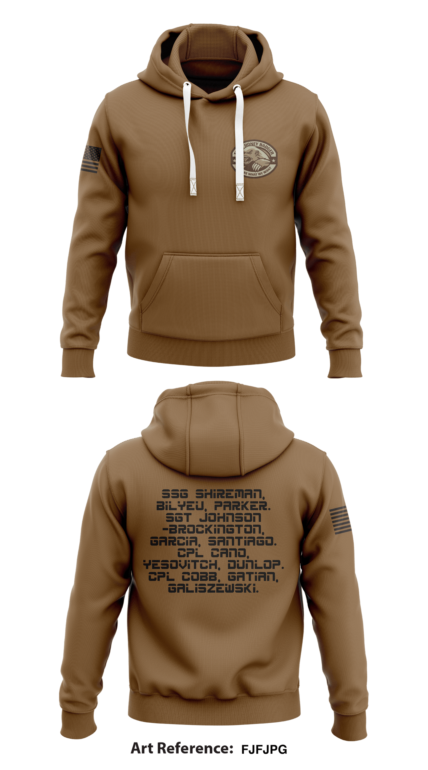 Honey Badgers Store 3 Core Men's Hooded Performance Sweatshirt - fjfJpg