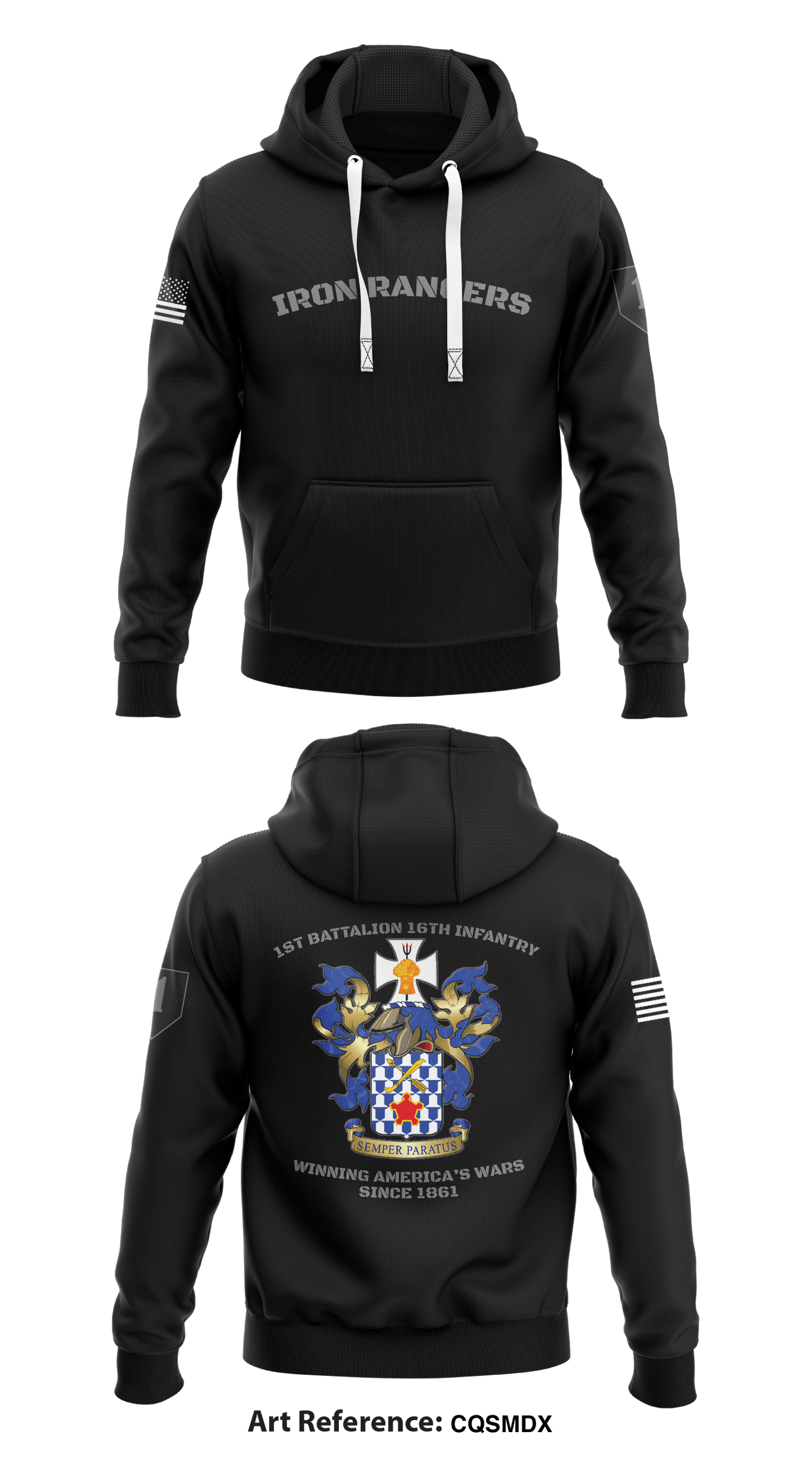 1-16IN, 1ABCT, 1ID Store 1 Core Men's Hooded Performance Sweatshirt - cqSMDX