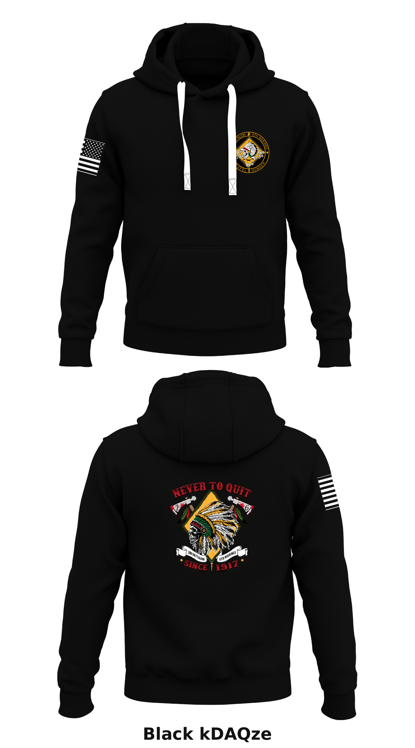 2nd MAR 6th DIV, Echo Co Store 1 Core Men's Hooded Performance Sweatshirt - kDAQze