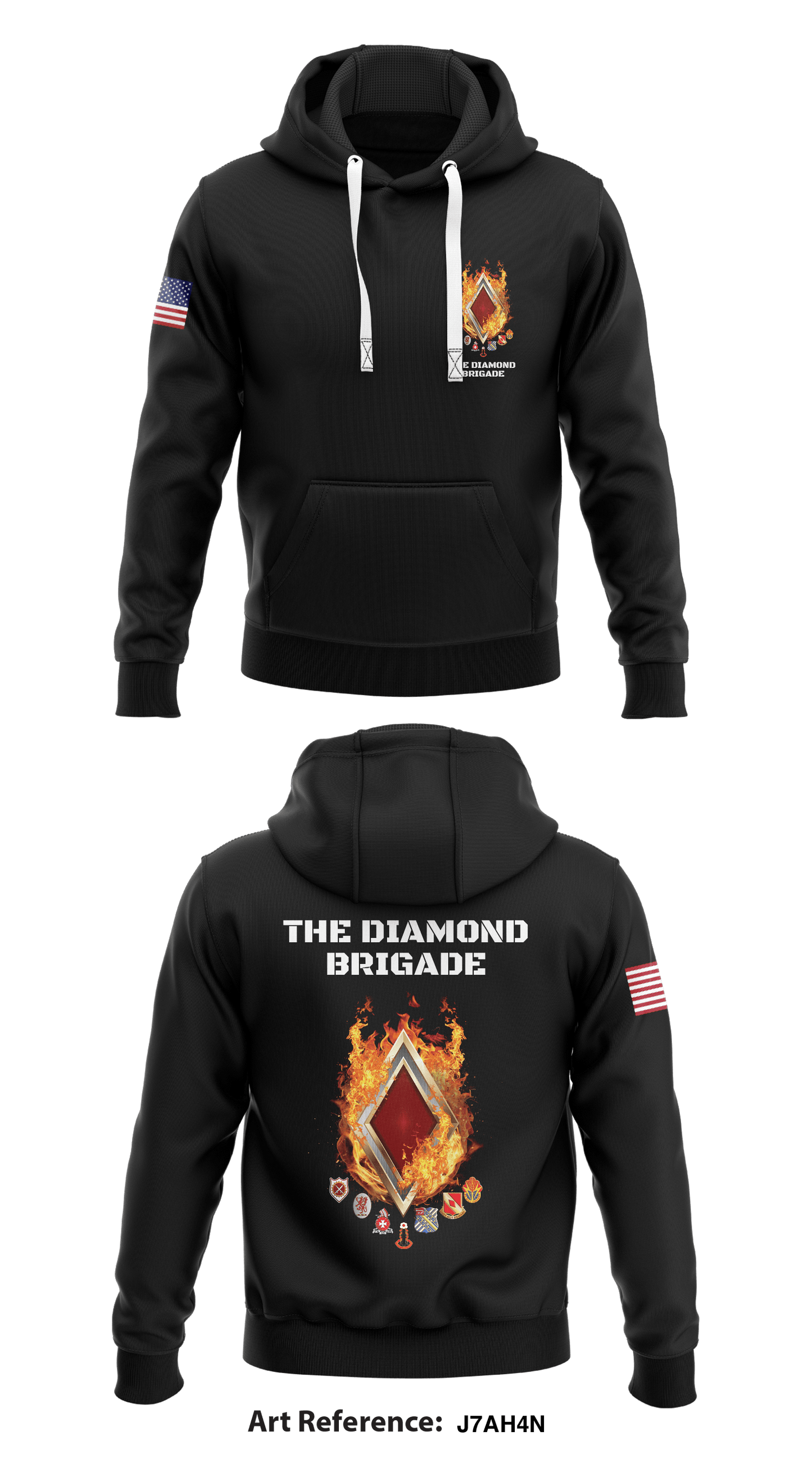 The Diamond Brigade Store 1 Core Men's Hooded Performance Sweatshirt - J7Ah4n