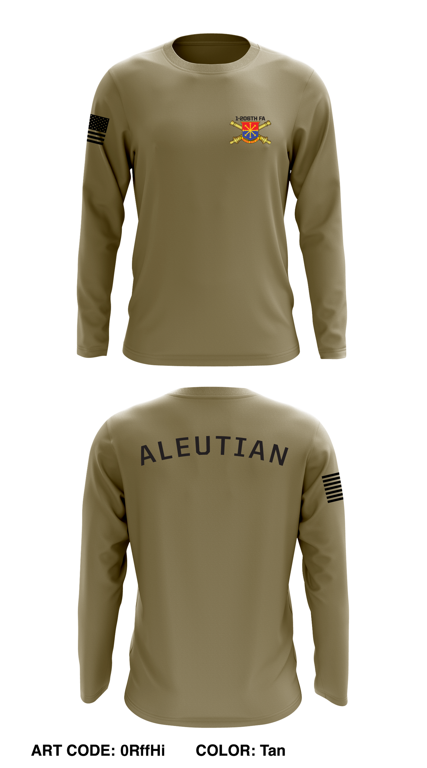 1 BN, 206th FAR Store 1 Core Men's LS Performance Tee - 0RffHi