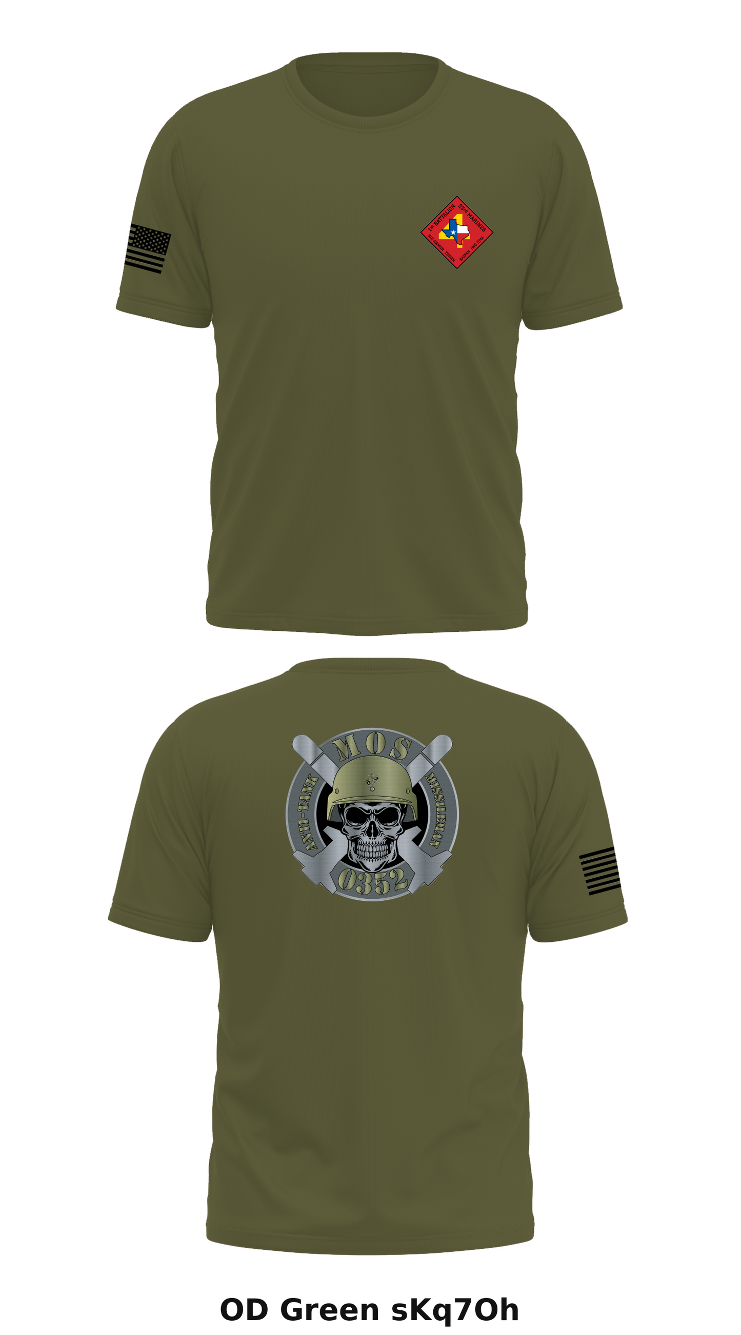 B CO , 1BN, 23rd marines Store 1 Core Men's SS Performance Tee - sKq7Oh