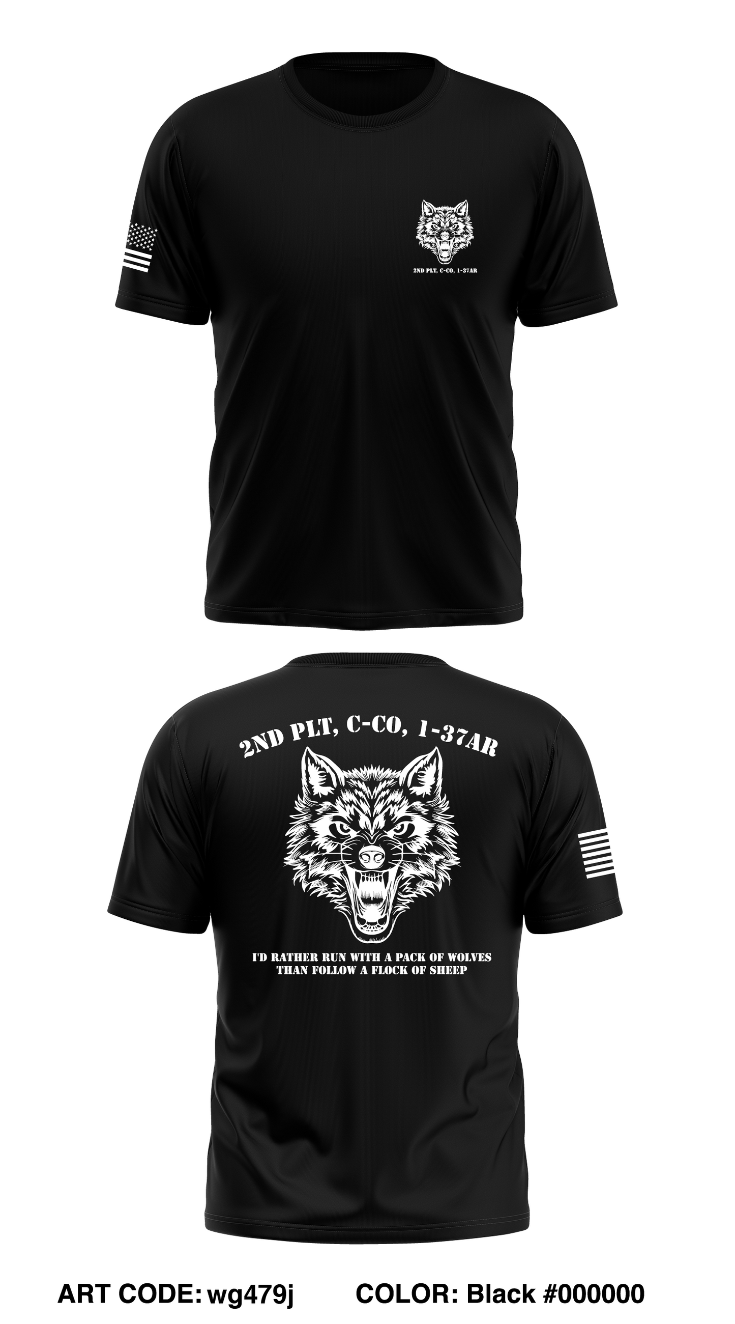2ND PLT, C-CO, 1-37AR Store 1 Core Men's SS Performance Tee - wg479j