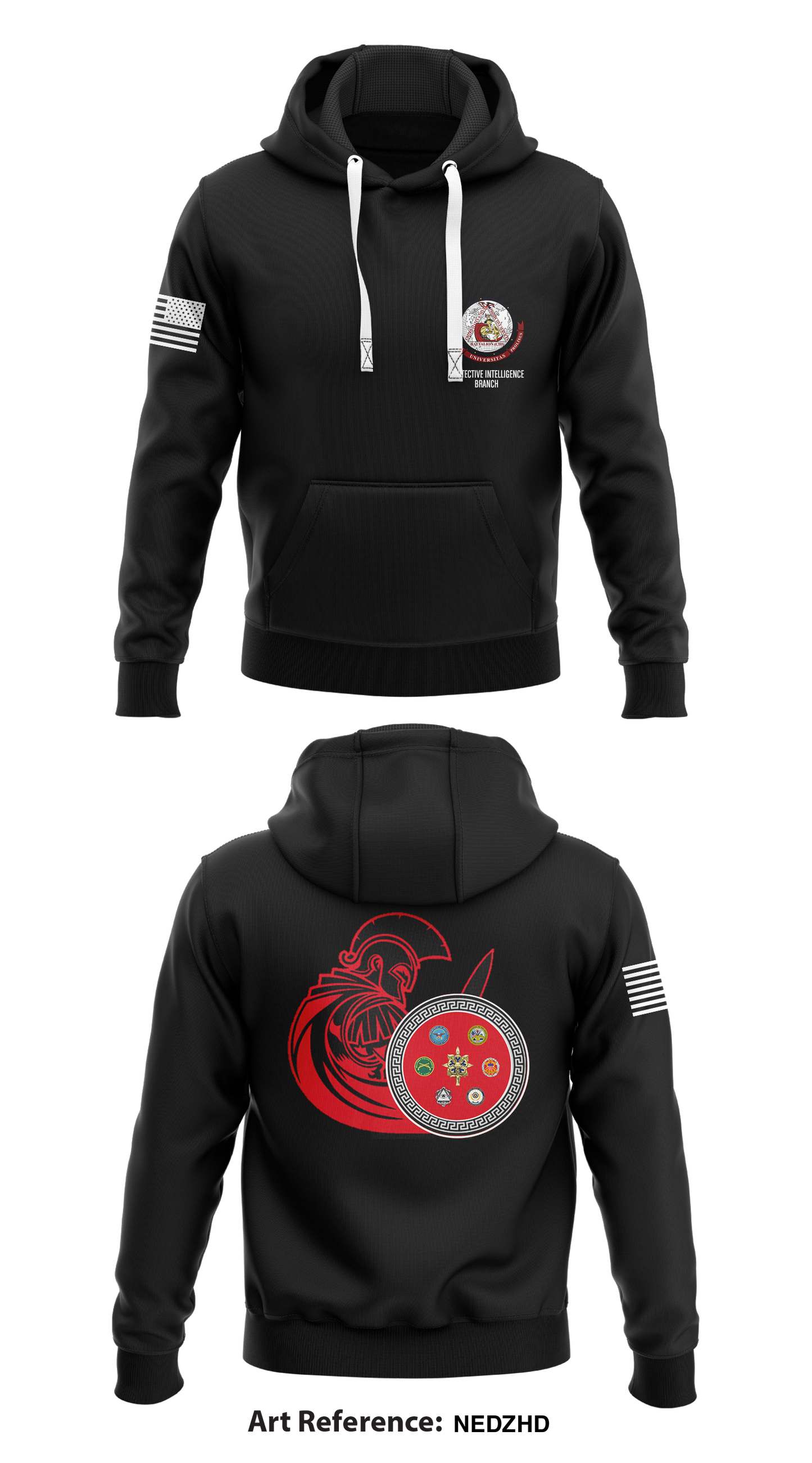 Protective Intelligence Branch Store 1 Core Men's Hooded Performance Sweatshirt - neDZHD