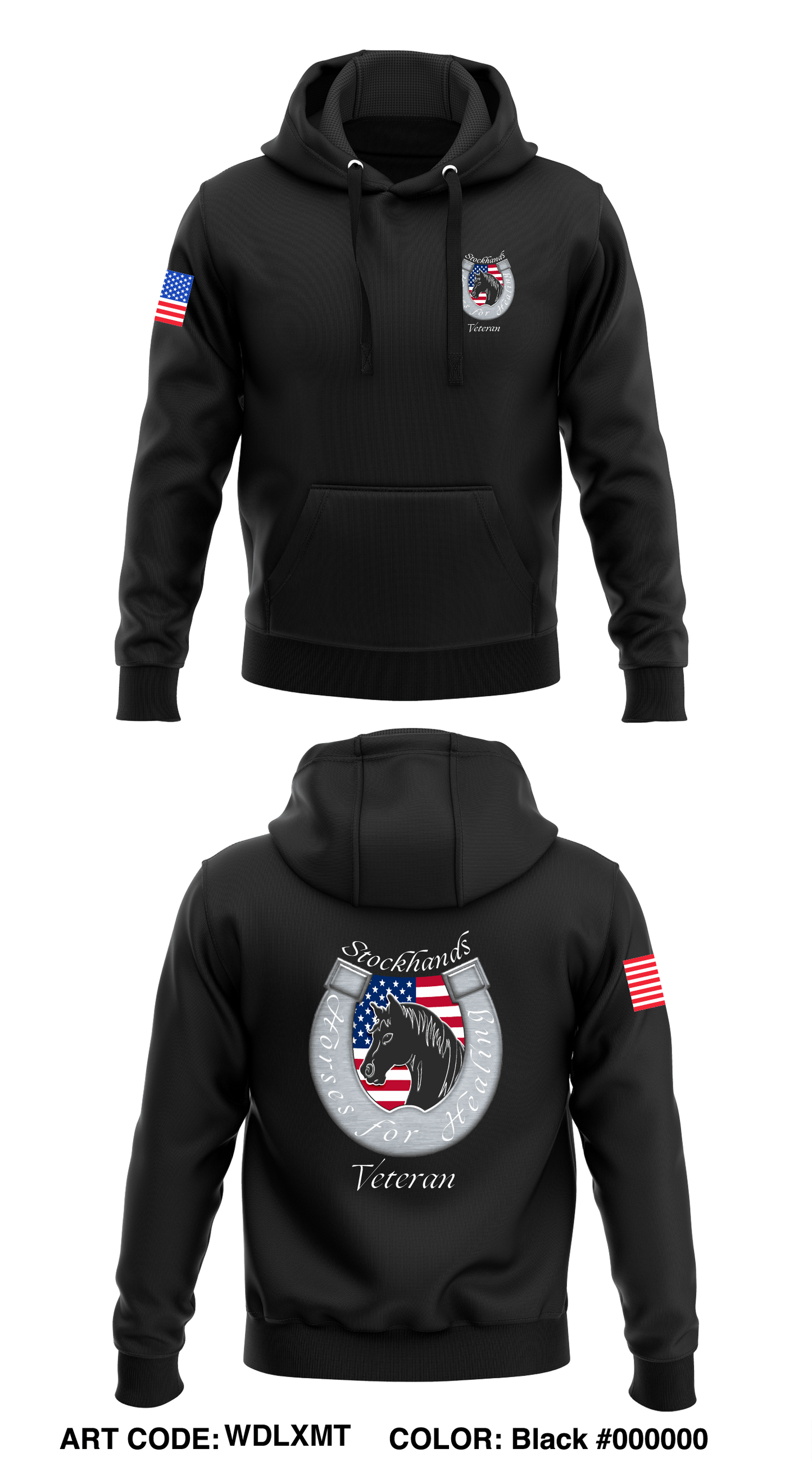 Stockshands Horses For Healing Store 1 Core Men's Hooded Performance Sweatshirt - WDLXMT