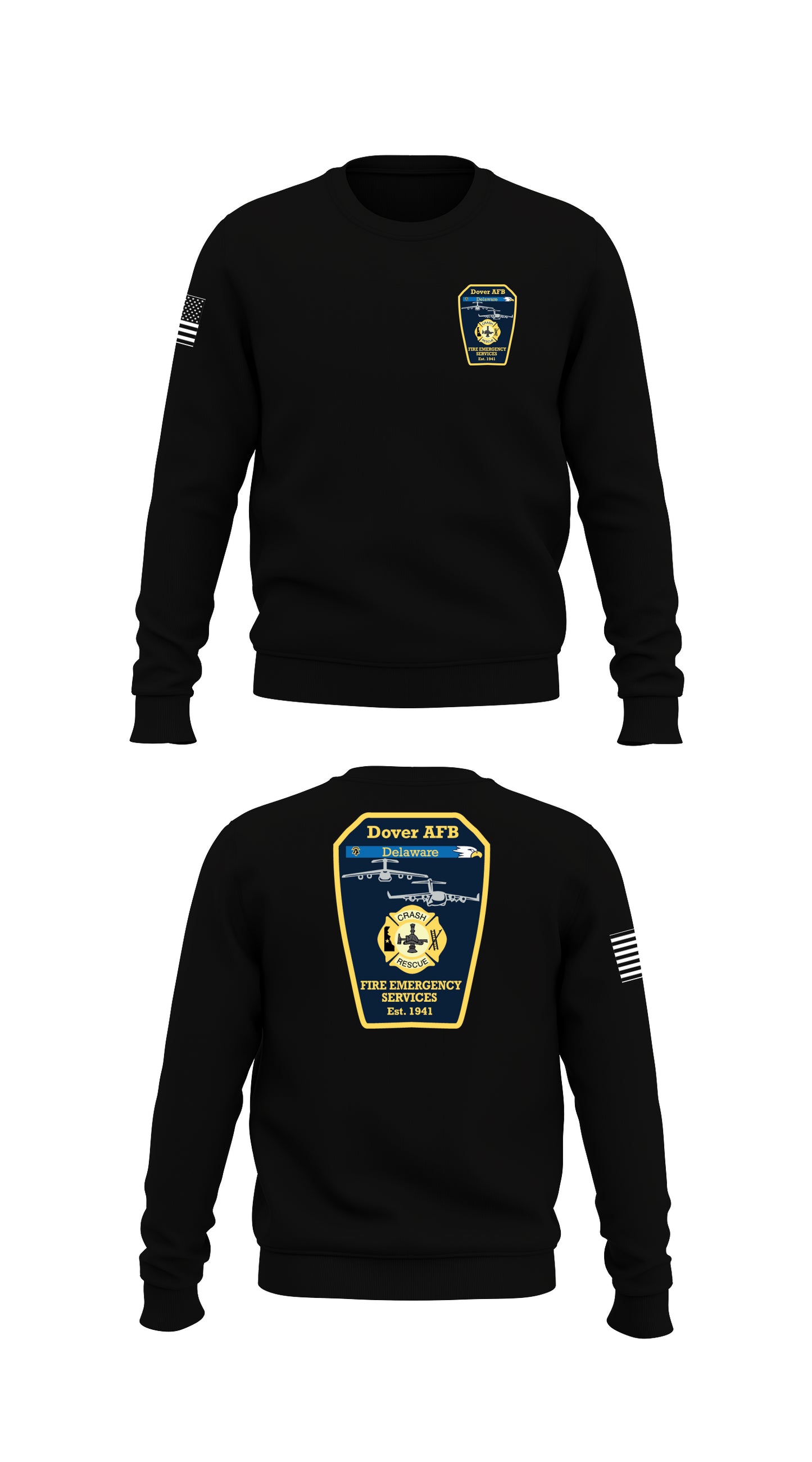 Dover AFB Fire & Emergency Services Store 1 Core Men's Crewneck Performance Sweatshirt - 80260711438