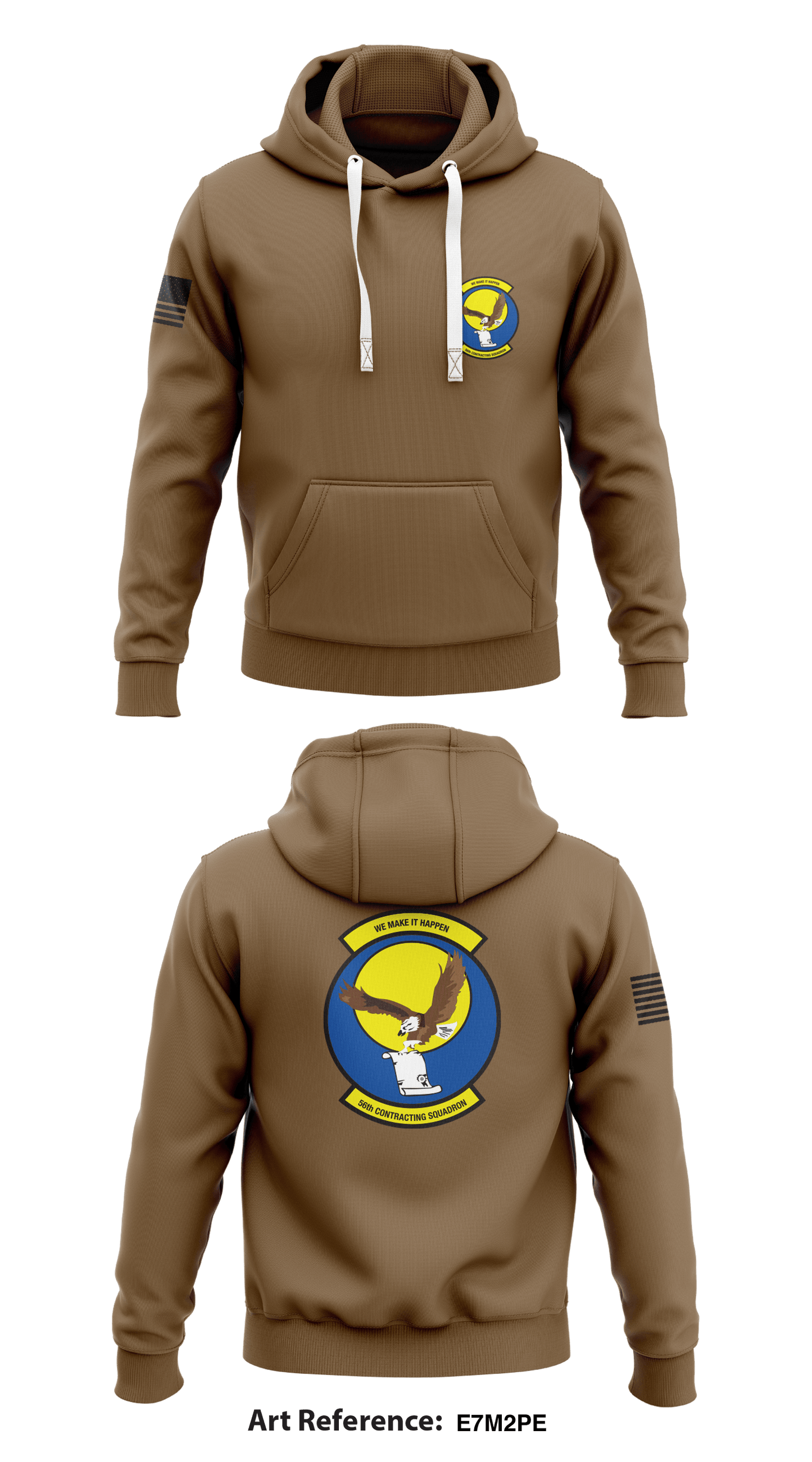 56th CONTRACTING SQUADRON STORE 1 Core Men's Hooded Performance Sweatshirt - E7m2Pe