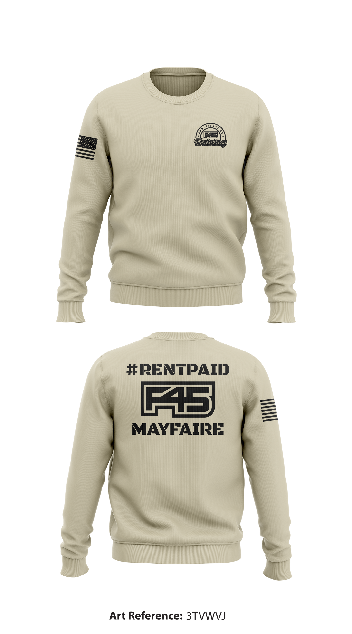 F45 Training Mayfaire Store 1 Core Men's Crewneck Performance Sweatshirt - 3tVwvj