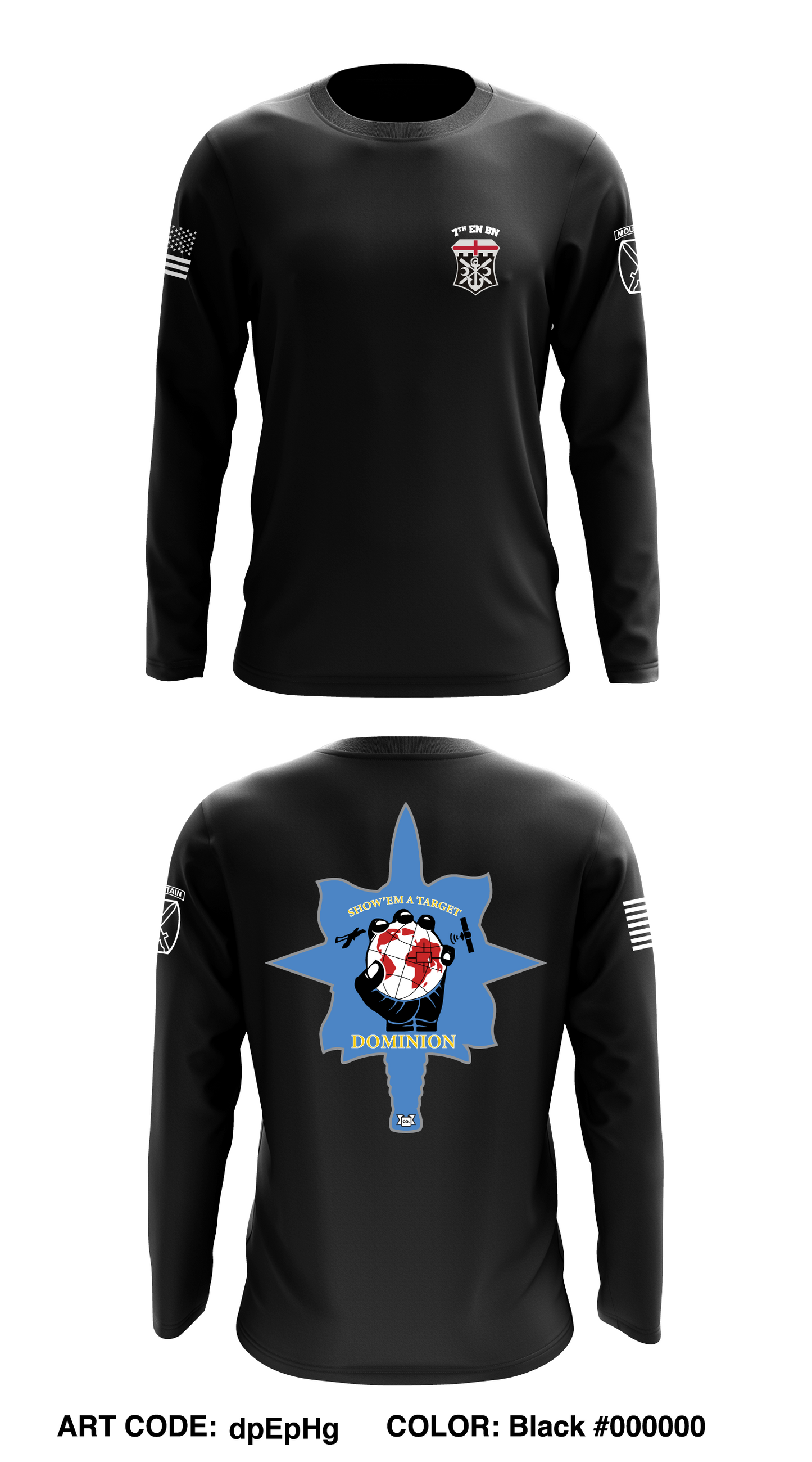 7th Engineer Battalion - PT Gear Core Men's LS Performance Tee - dpEpHg