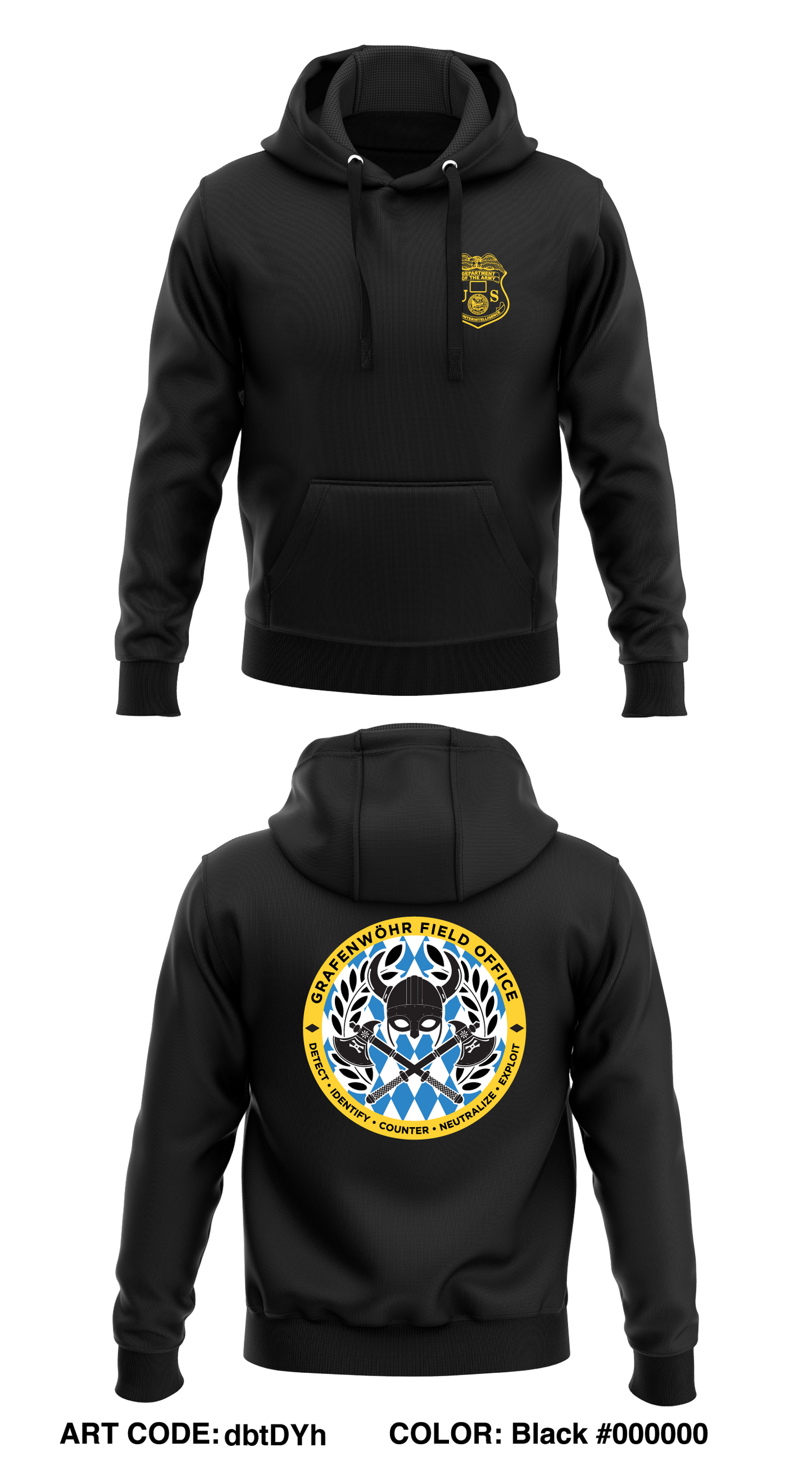 Grafenwohr Field Office Store 1 Core Men's Hooded Performance Sweatshirt - dbtDYh