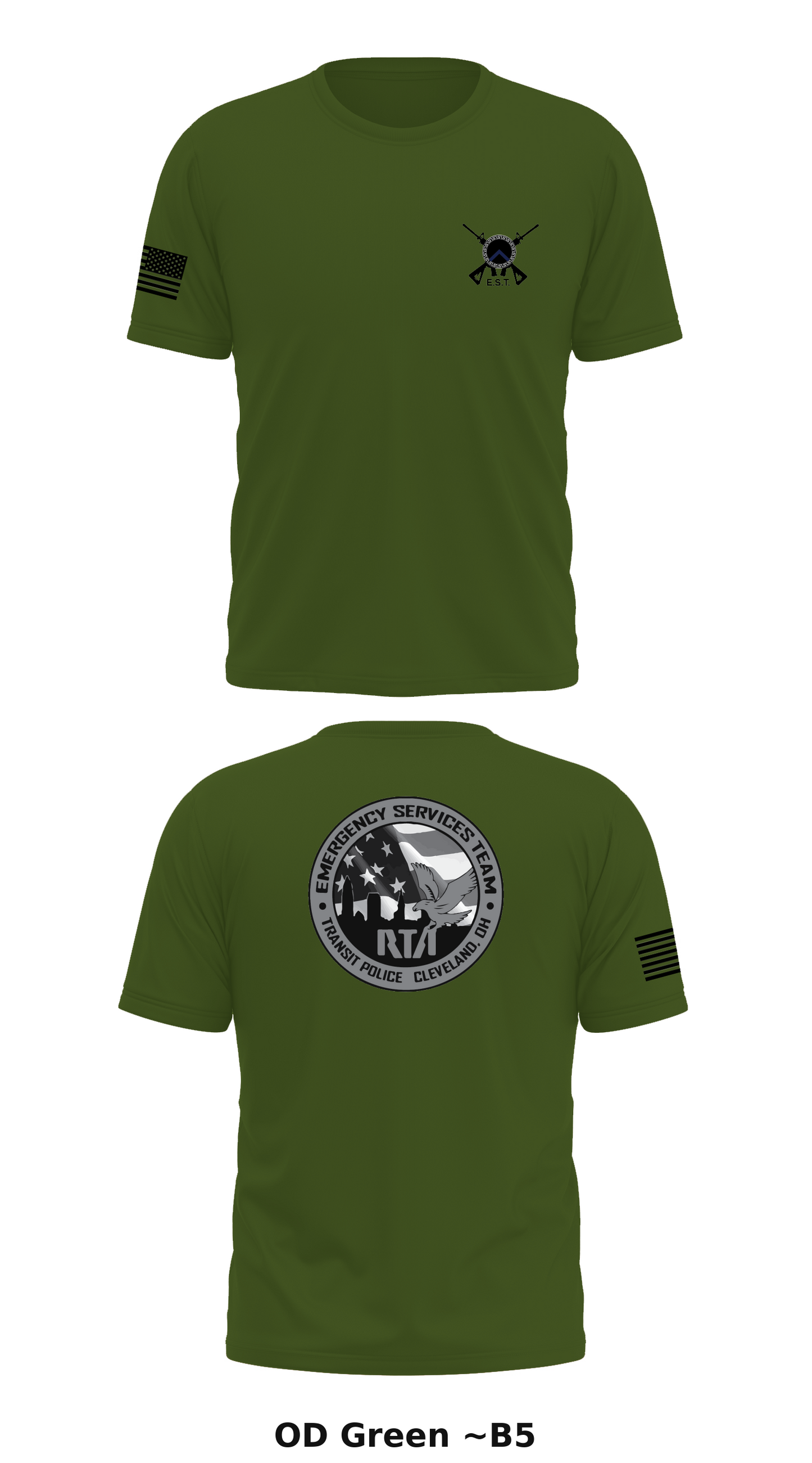 GCRTA Emergency Service Team (EST) Store 1 Core Men's SS Performance Tee - ~B5