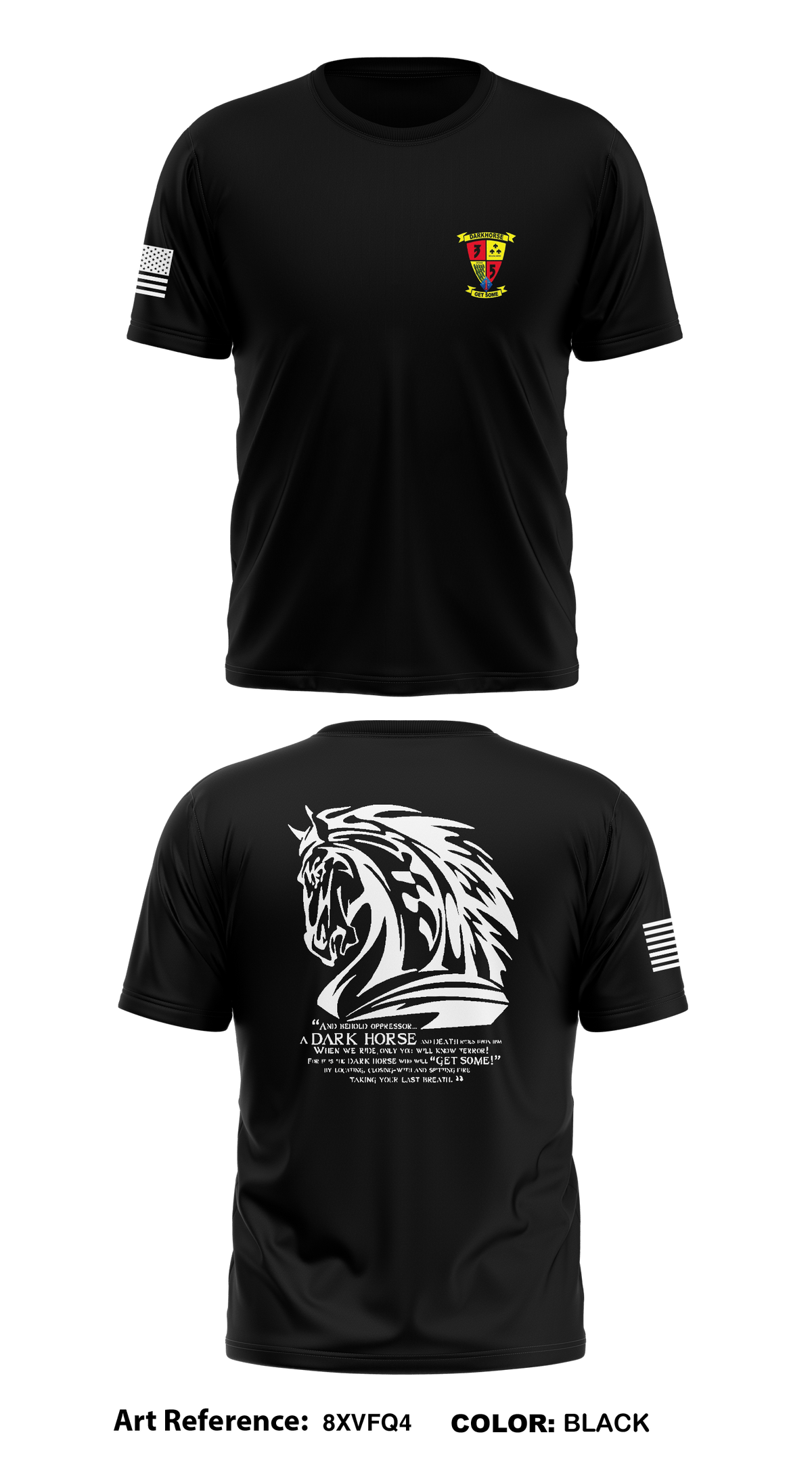 3/5 DarkHorse Store 1 Core Men's SS Performance Tee - 8XVfq4