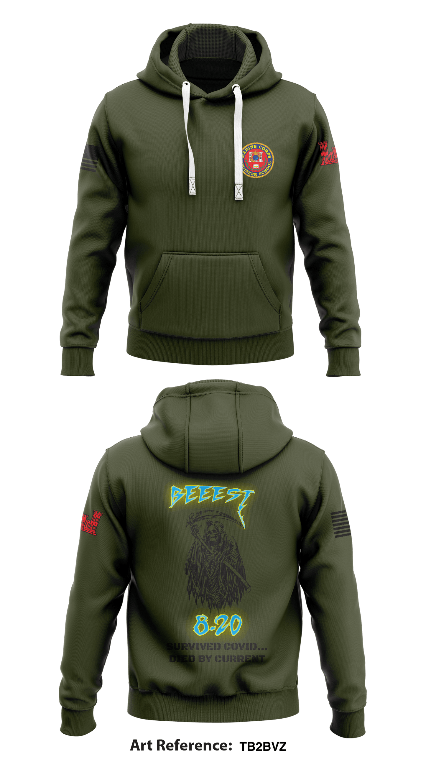 Marine Corps Engineer School Store 1 Core Men's Hooded Performance Sweatshirt - tb2BvZ