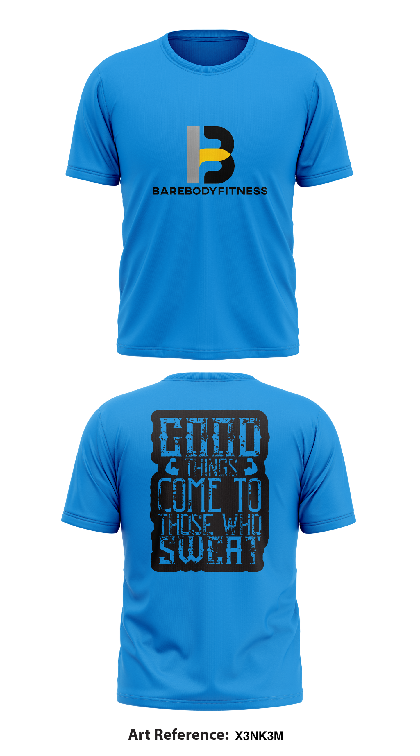Barebodyfitness Store 1 Core Men's SS Performance Tee - X3Nk3m