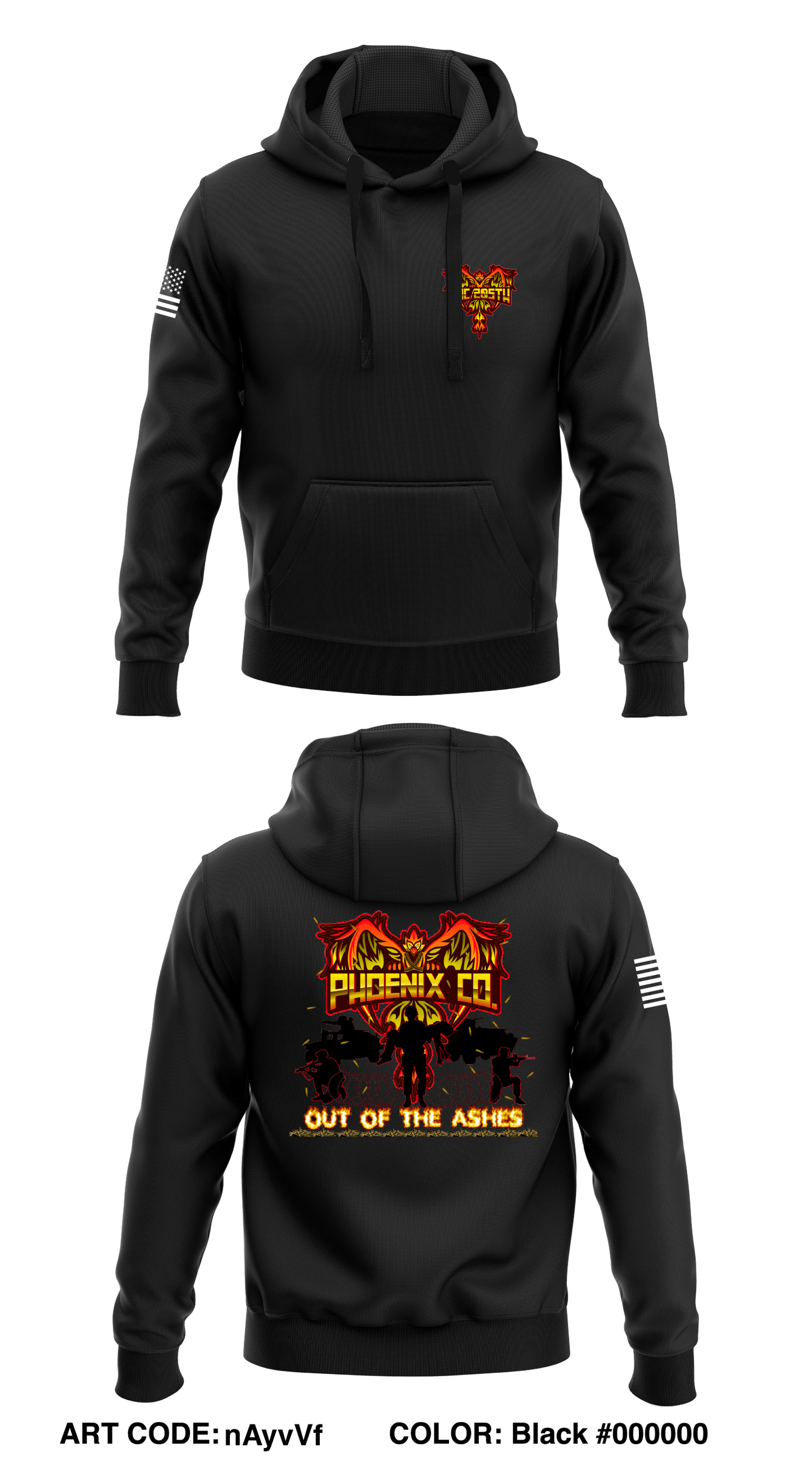 HHC/25th MOD, 17th CSSB Store 1 Core Men's Hooded Performance Sweatshirt - nAyvVf