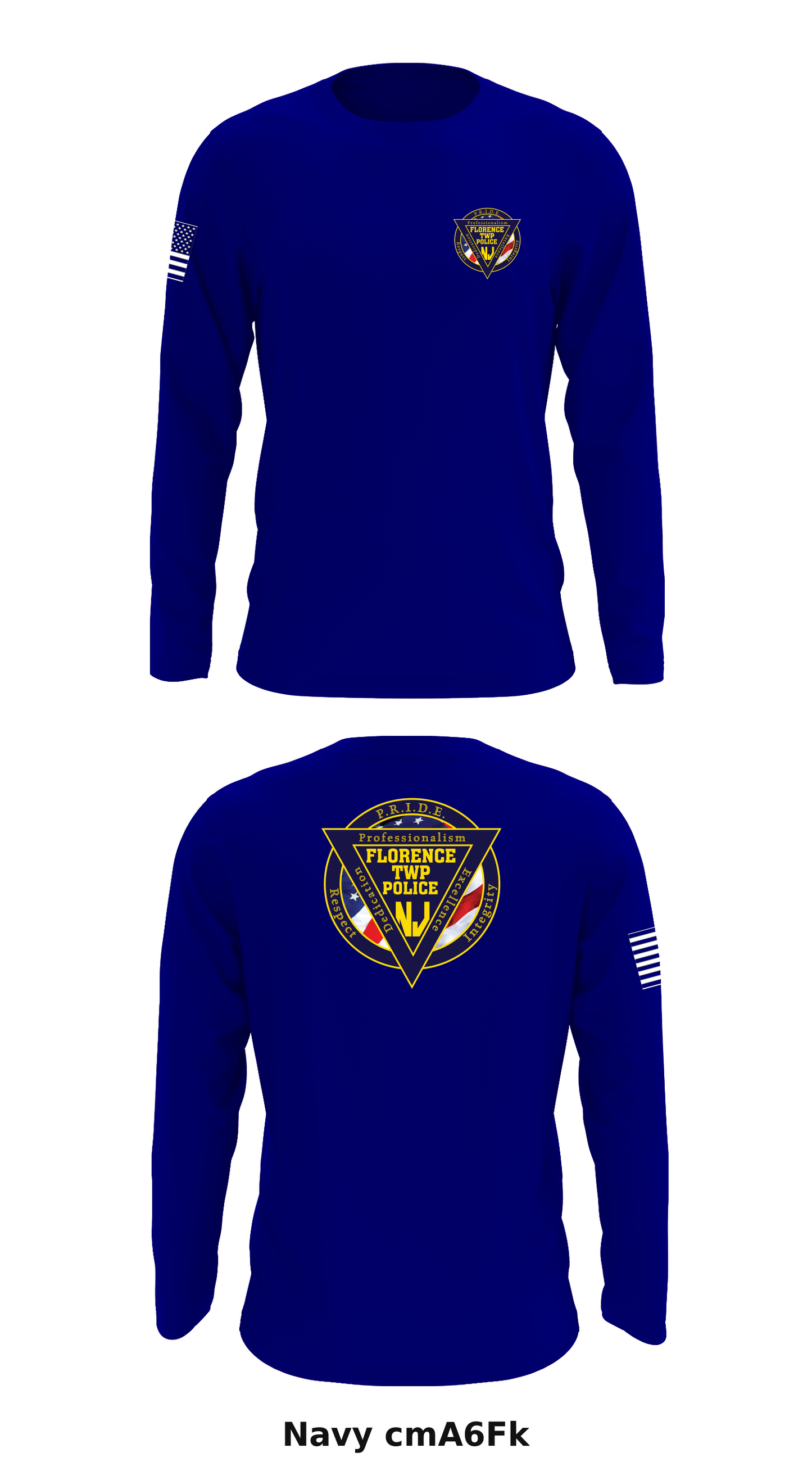 Florence Twp Police Dept Store 1 Core Men's LS Performance Tee - cmA6Fk