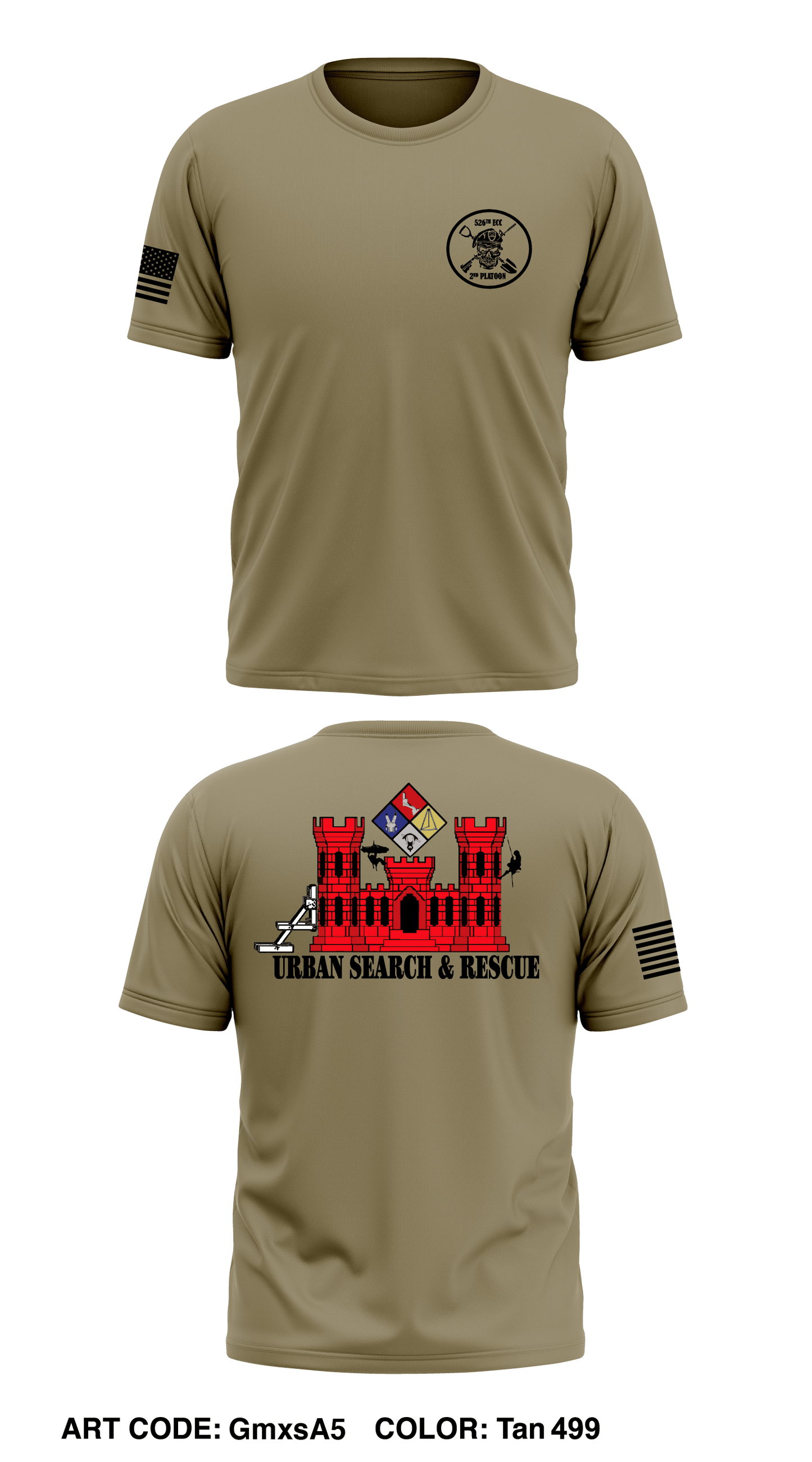 2/526 ECC, 92ND EN BN Store 1 Core Men's SS Performance Tee - GmxsA5
