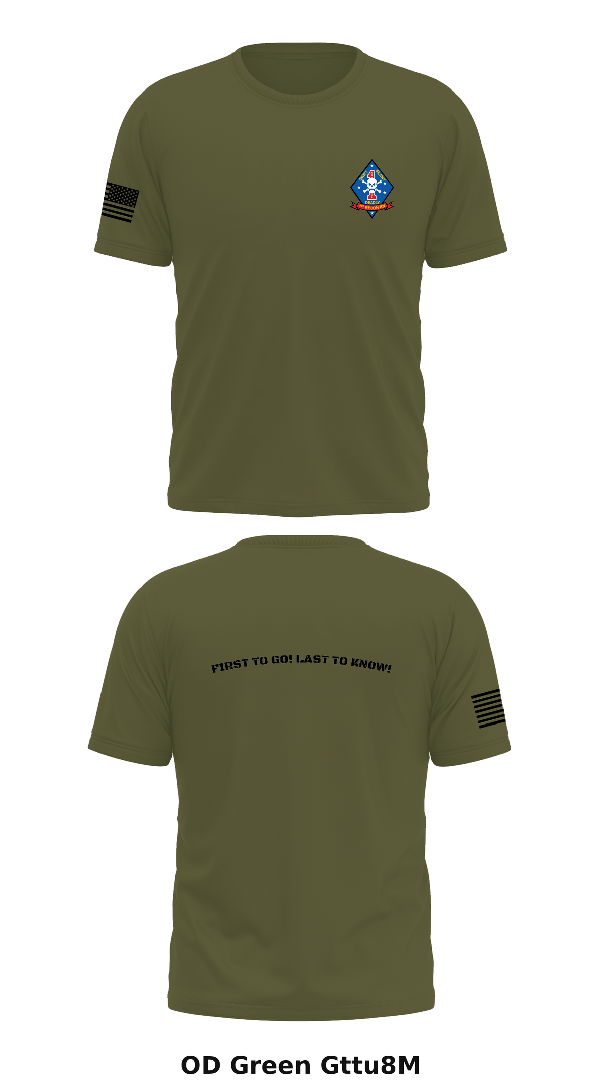 1st Marine Recon Store 1 Core Men's SS Performance Tee - Gttu8M