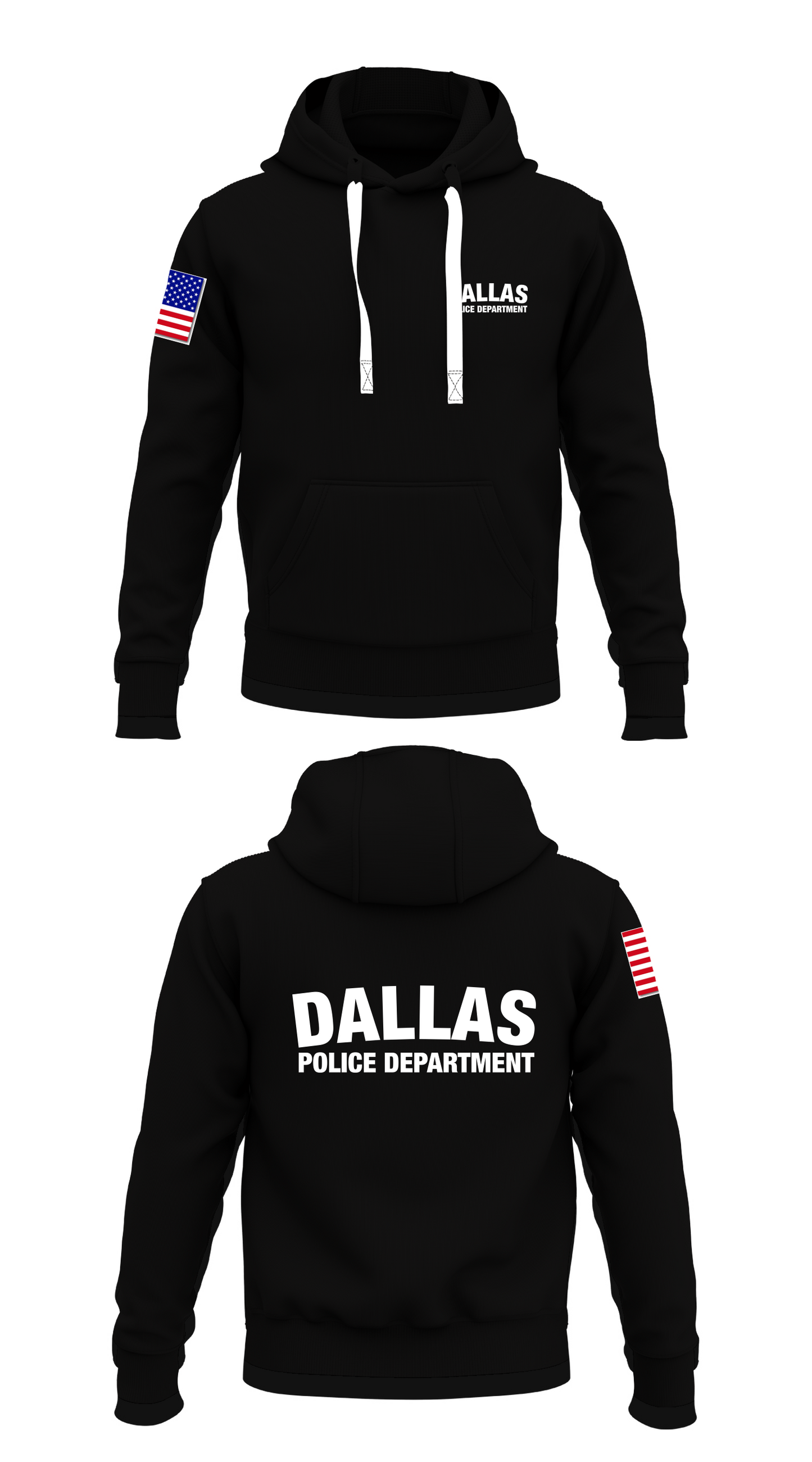 Dallas Police Department Store 1 Core Men's Hooded Performance Sweatshirt - 40964345657