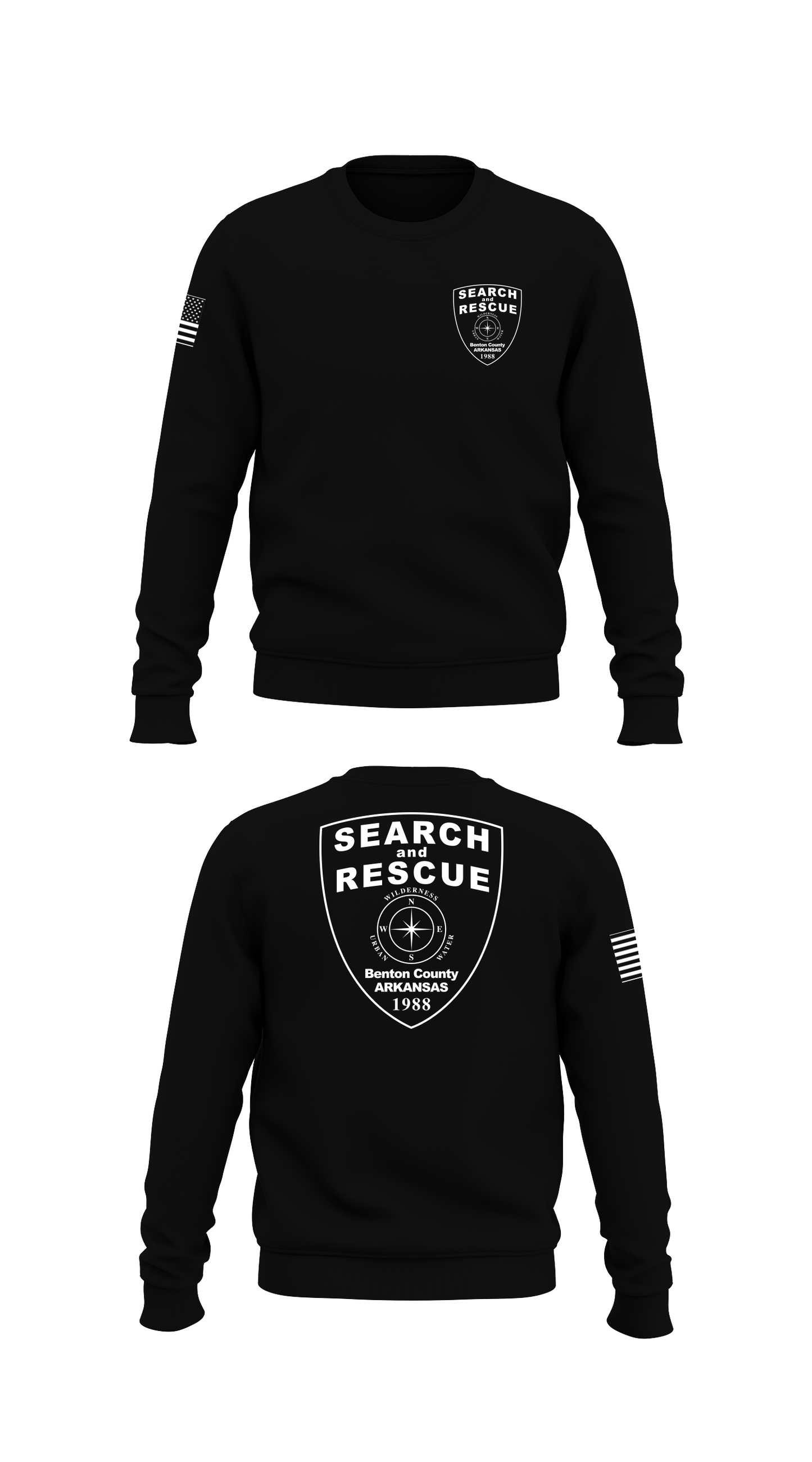 Benton County Search and Rescue Store 1 Core Men's Crewneck Performance Sweatshirt - 42214332216