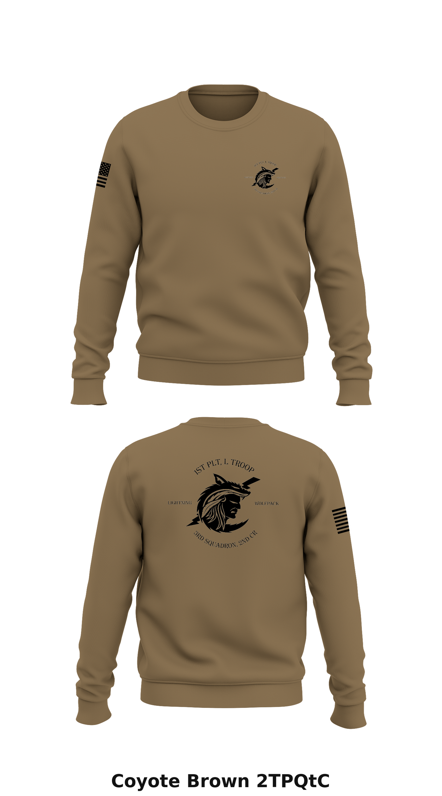 1st PLT, L Troop, 3rd squadron, 2nd CR Store 1 Core Men's Crewneck Performance Sweatshirt - 2TPQtC