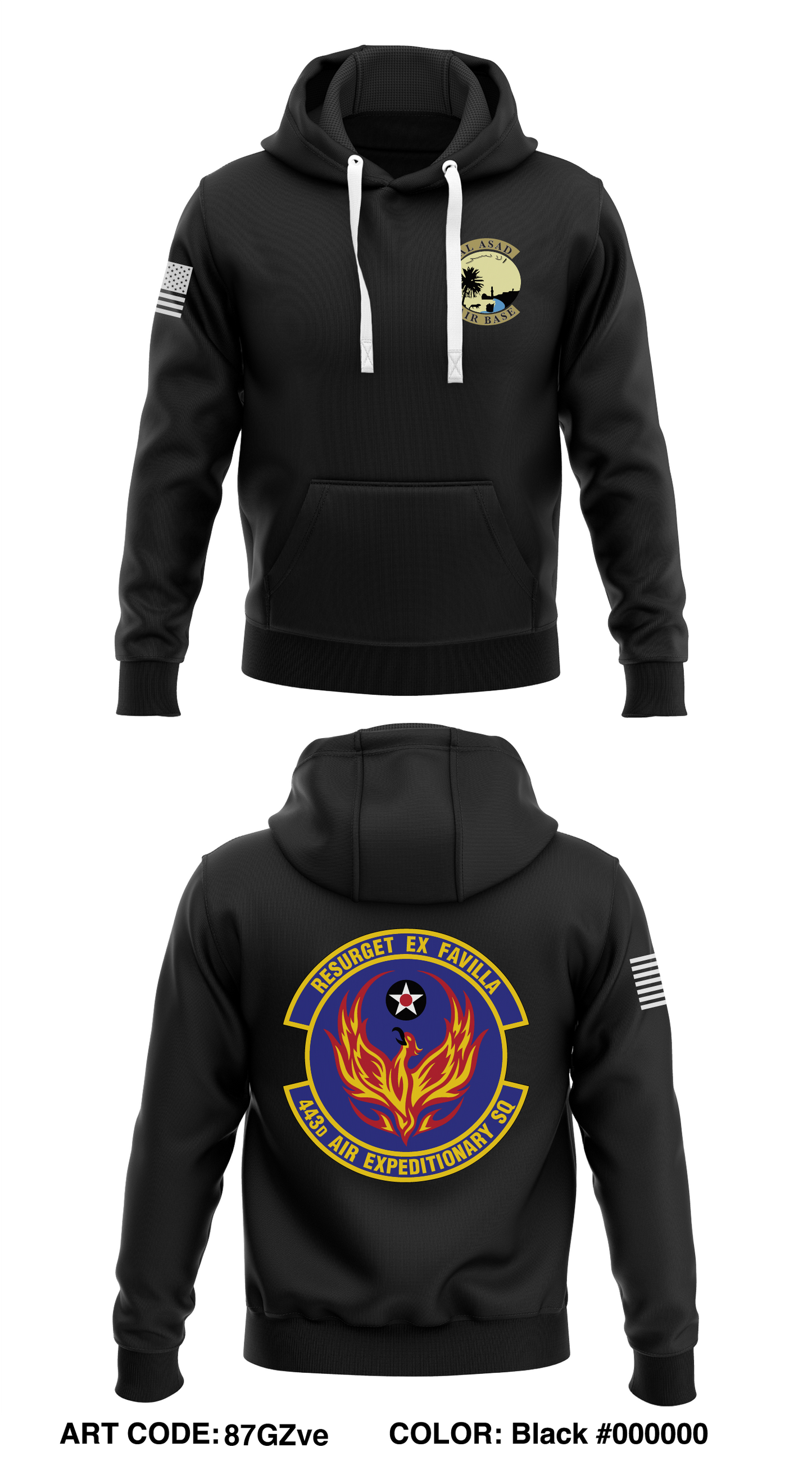 443D Air Expeditionary Sq Store 1 Core Men's Hooded Performance Sweatshirt - 87GZve