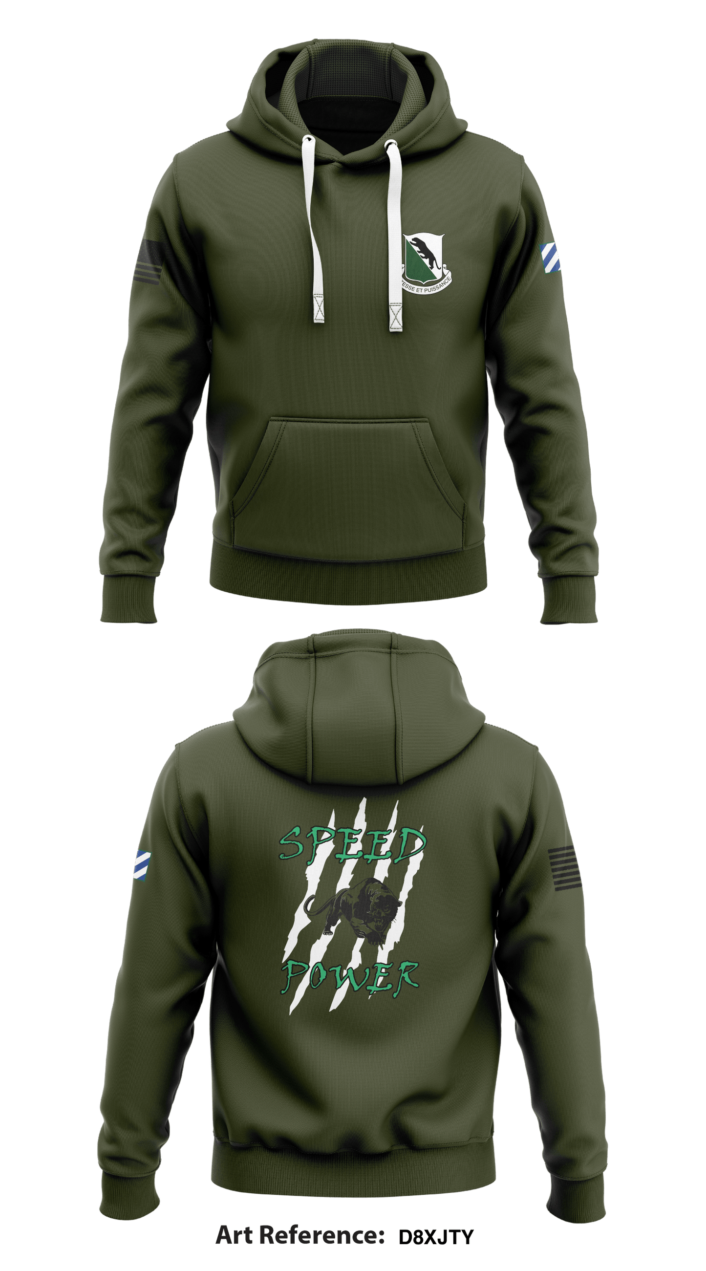 3-69 AR 1ABCT 3ID Store 1 Core Men's Hooded Performance Sweatshirt - D8XjTY