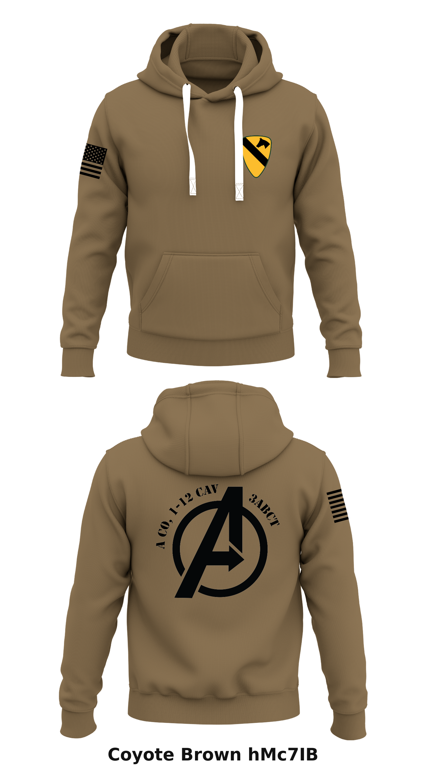 A Co, 1-12 CAV 3ABCT Store 1 Core Men's Hooded Performance Sweatshirt - hMc7IB