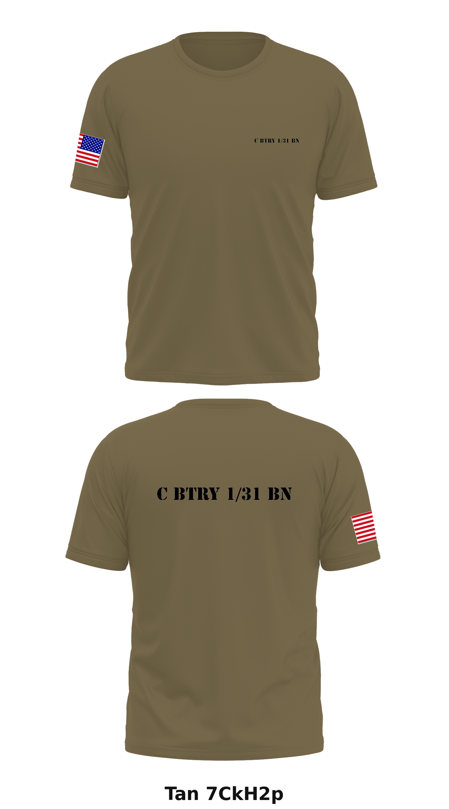 C BTRY 1/31 BN Store 1 Core Men's SS Performance Tee - 7CkH2p