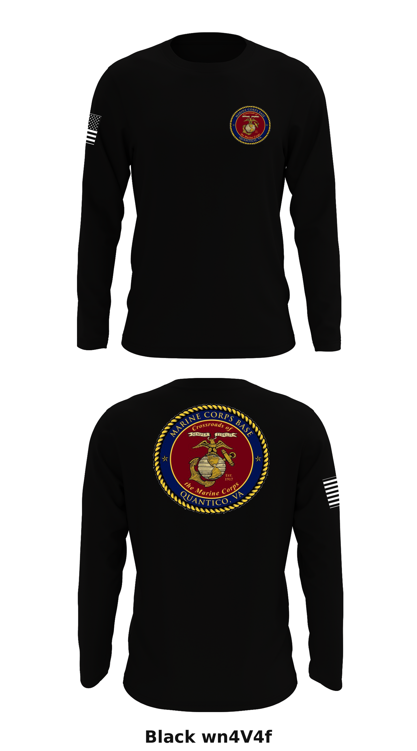 G6G6, Quantico Marine Base Store 1 Core Men's LS Performance Tee - wn4V4f