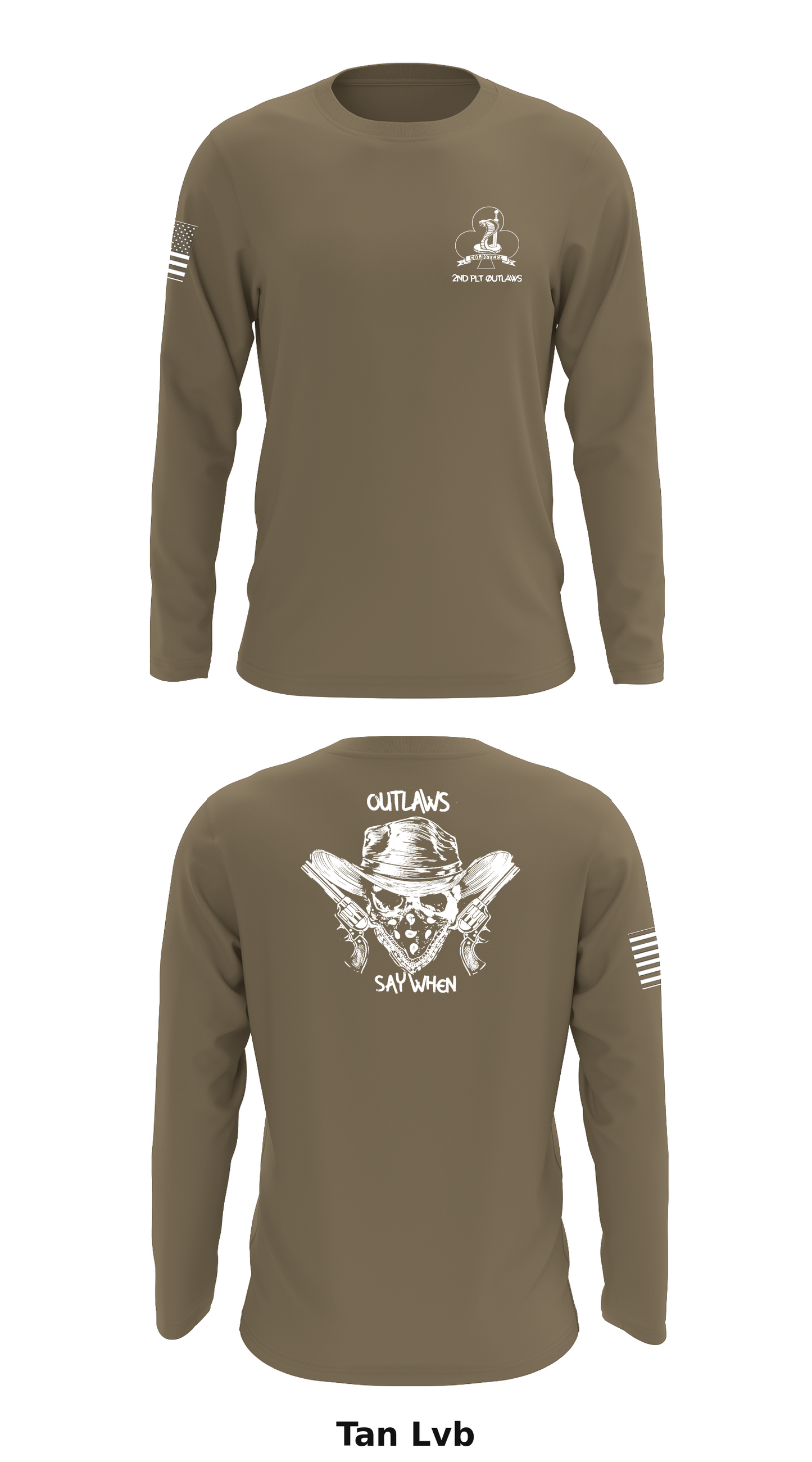 2nd Platoon, C Co, 1-327IN Store 1 Core Men's LS Performance Tee - Lvb