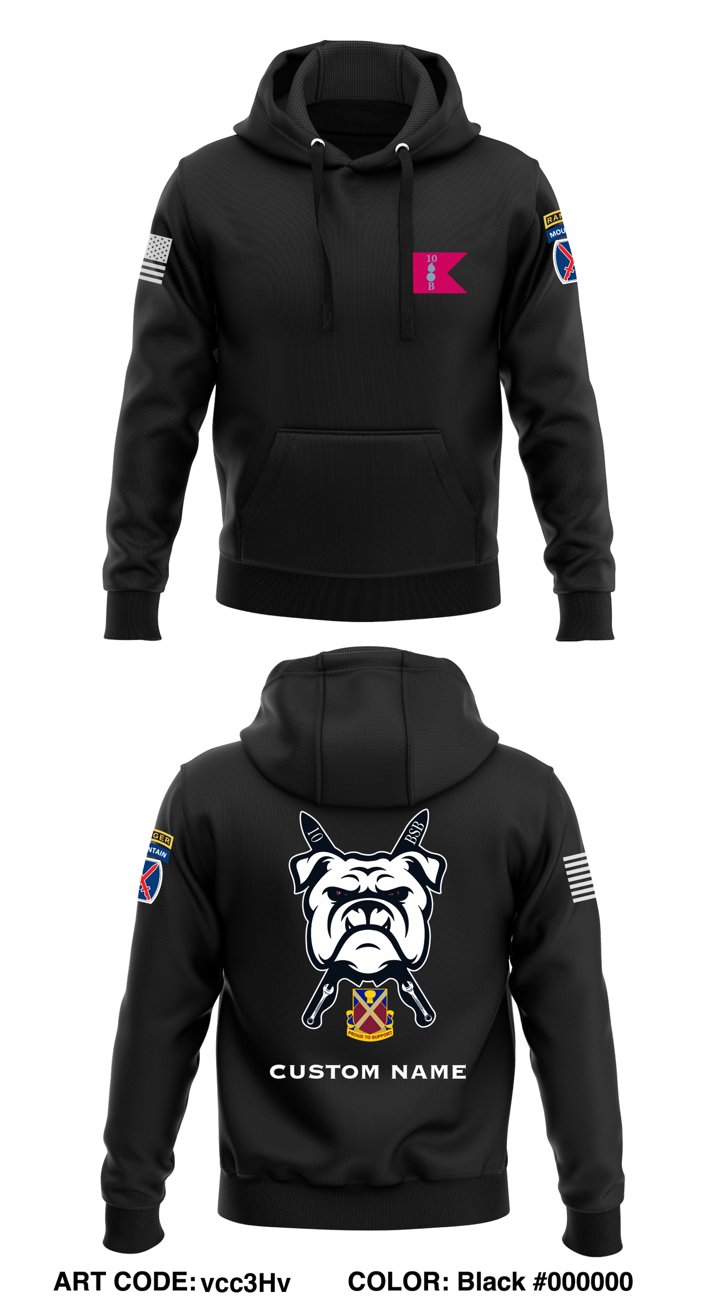 B CO, 1TH BSB, 1 BCT STORE 1 Core Men's Hooded Performance Sweatshirt - vcc3Hv