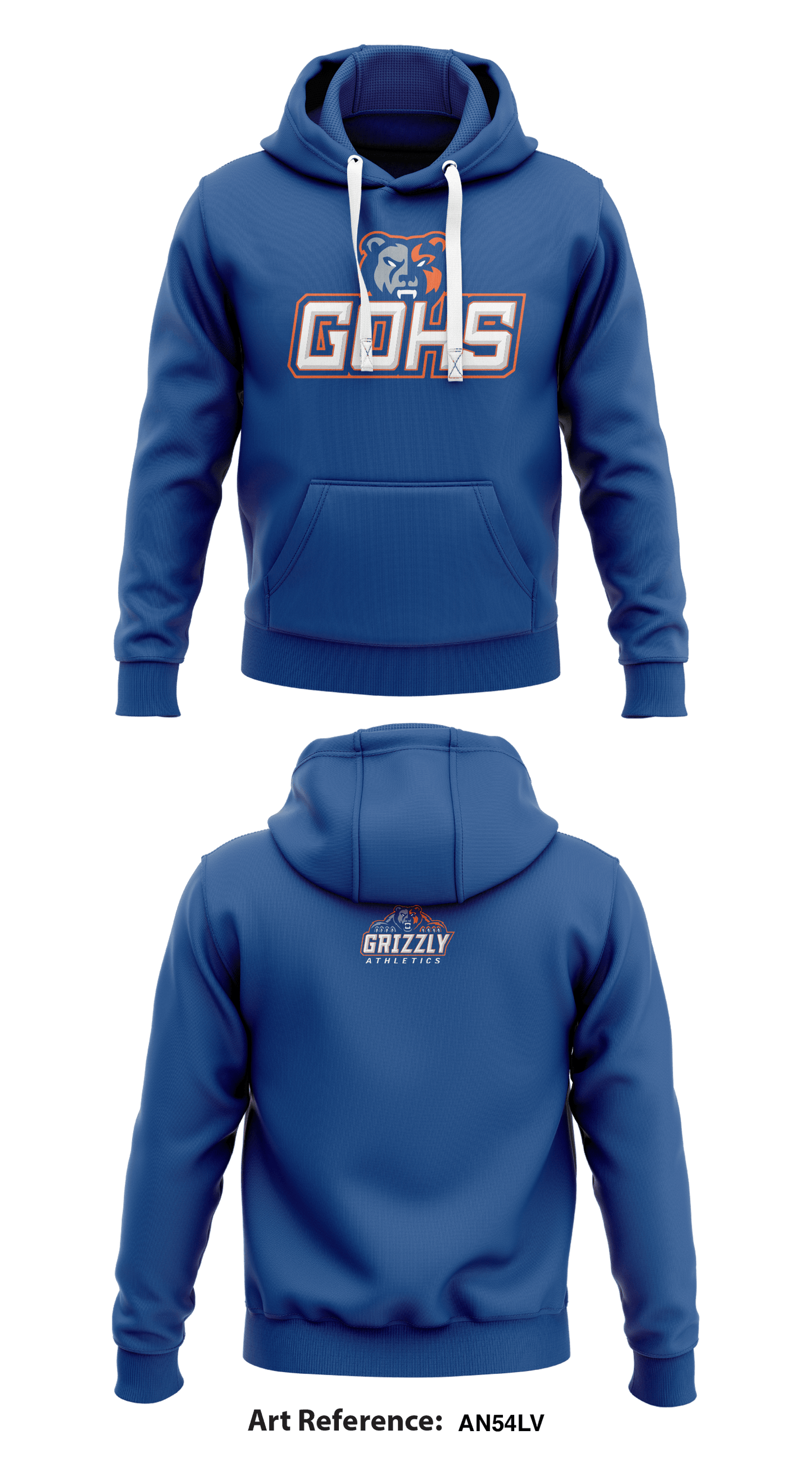 Grand Oaks High School Store 1 Core Men's Hooded Performance Sweatshirt - AN54Lv