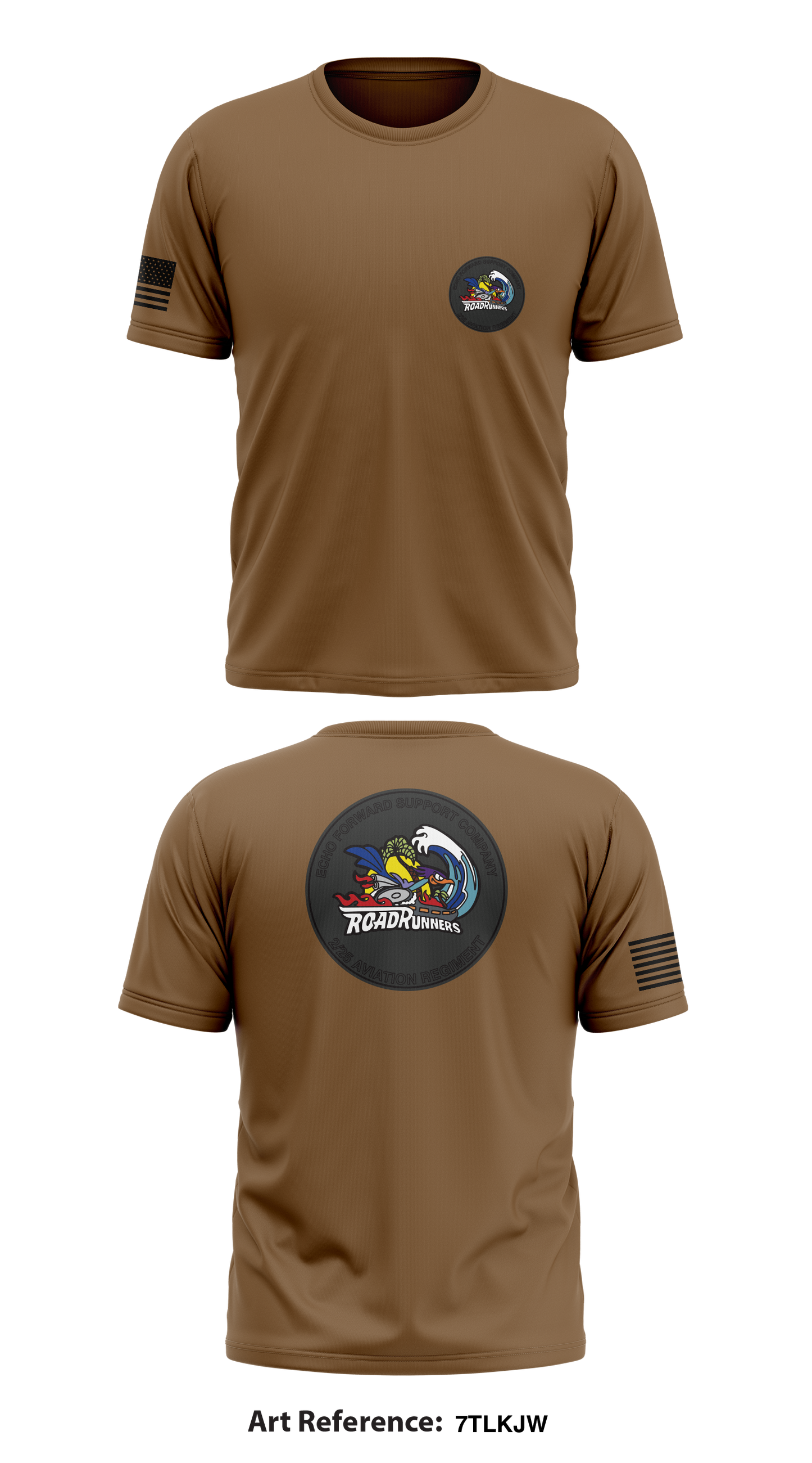 Echo Company 2-25 AVN Road Runners Store 1 Core Men's SS Performance Tee - 7TLkjw
