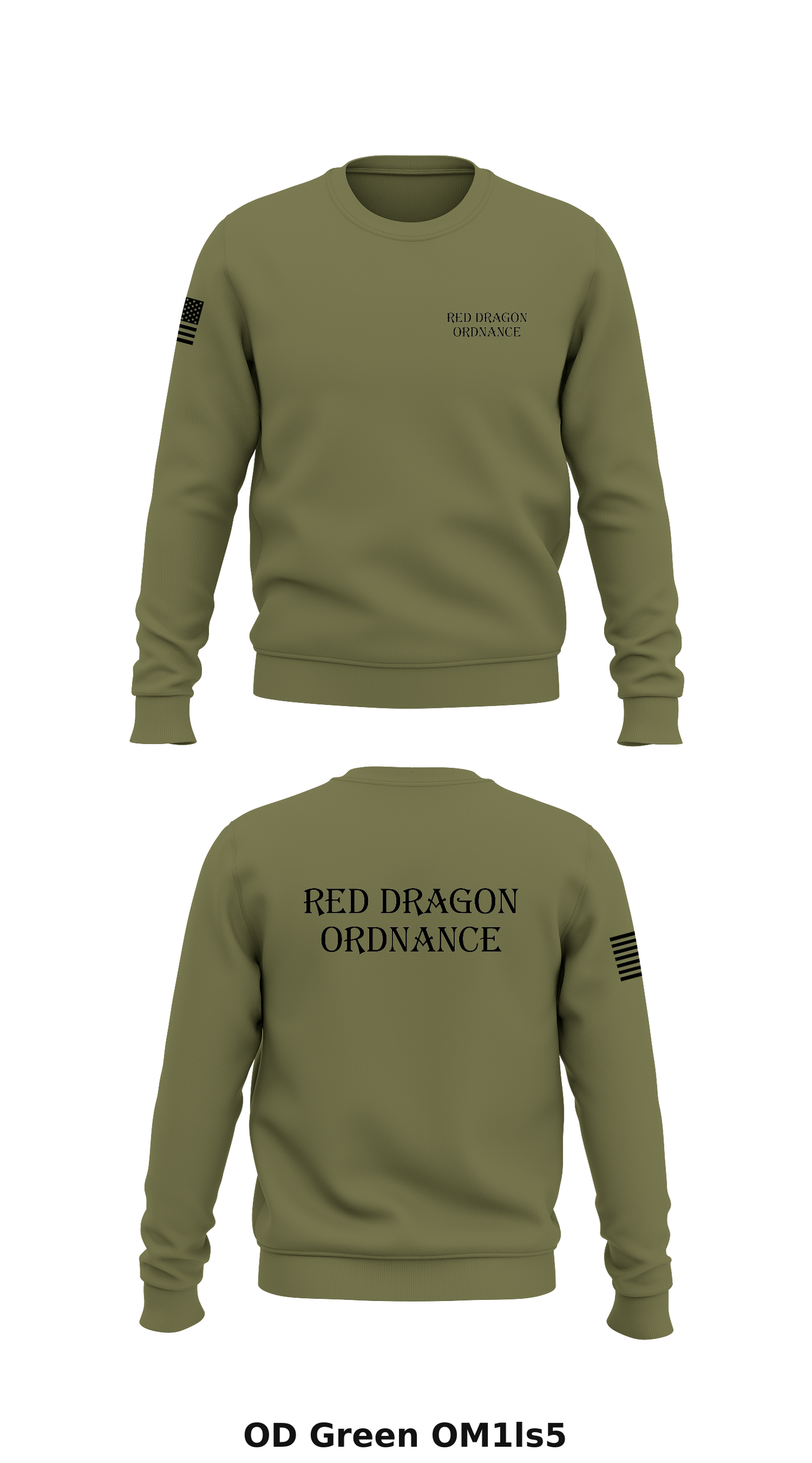 Red Dragon Ordnance Store 1 Core Men's Crewneck Performance Sweatshirt - OM1ls5