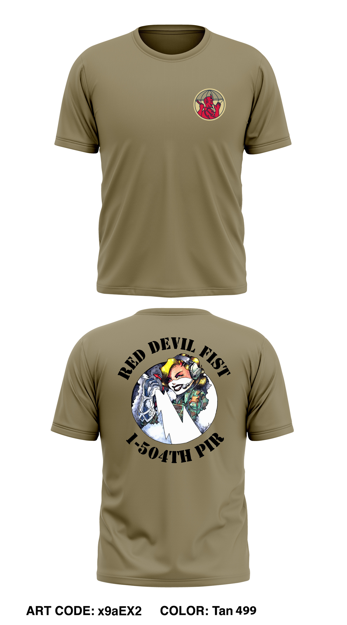 Red Devil FIST, 1-504th PIR Store 1 Core Men's SS Performance Tee - x9aEX2