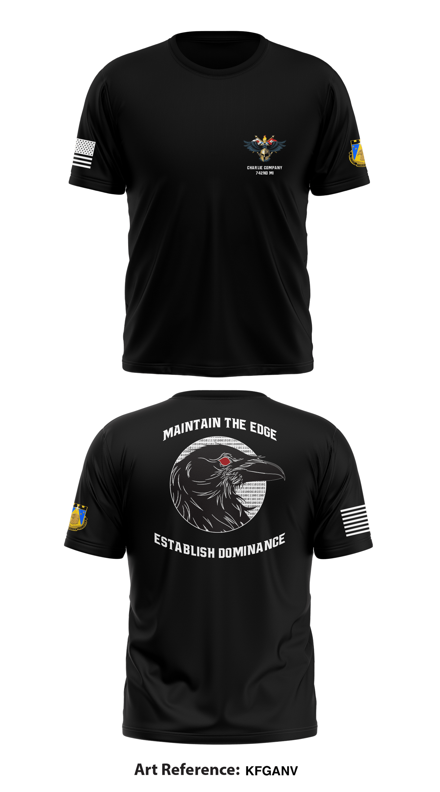 Charlie Company, 742nd MI Store 1 Core Men's SS Performance Tee - kFgaNv