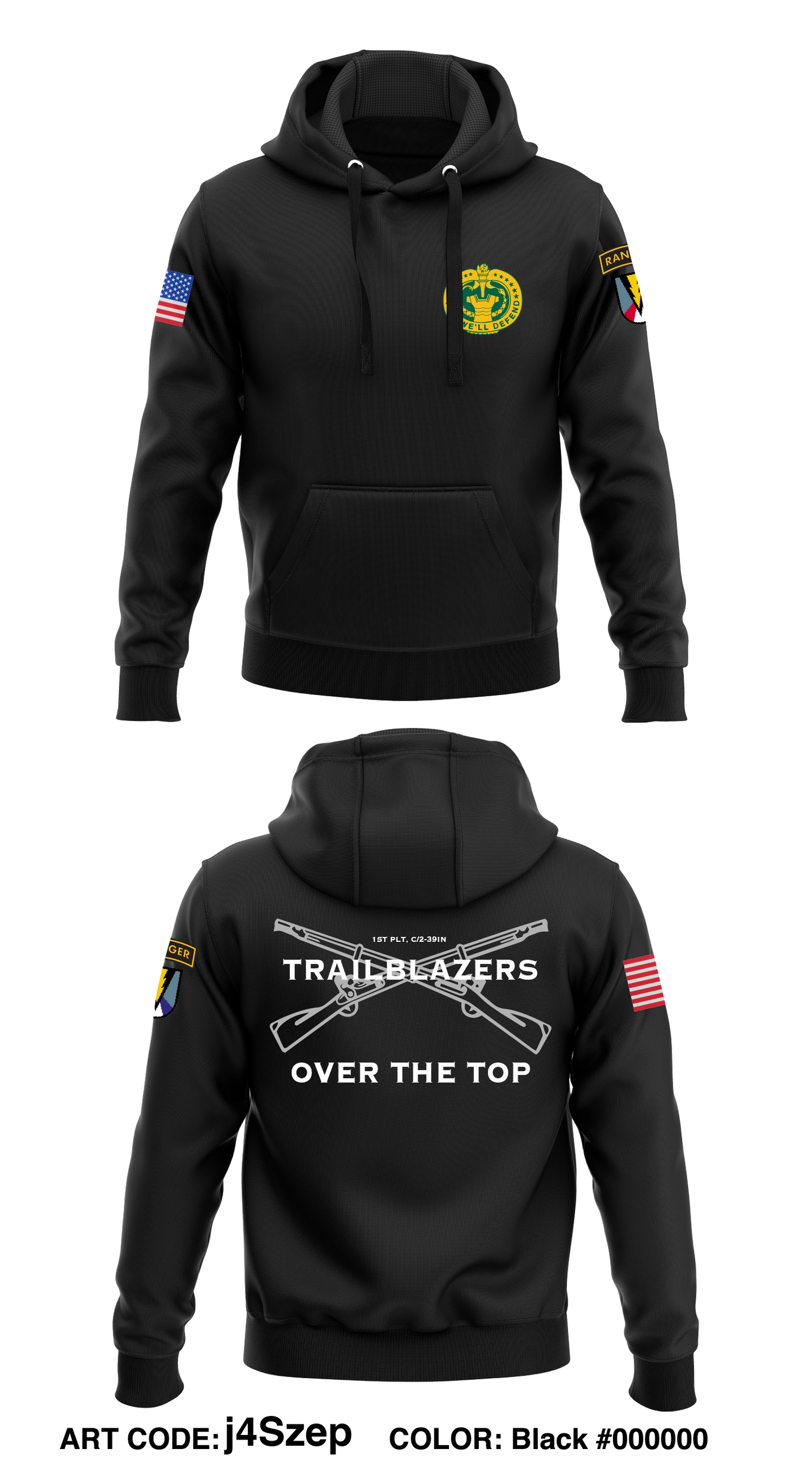 1ST PLT, C/2-39IN Store 1 Core Men's Hooded Performance Sweatshirt - j4Szep