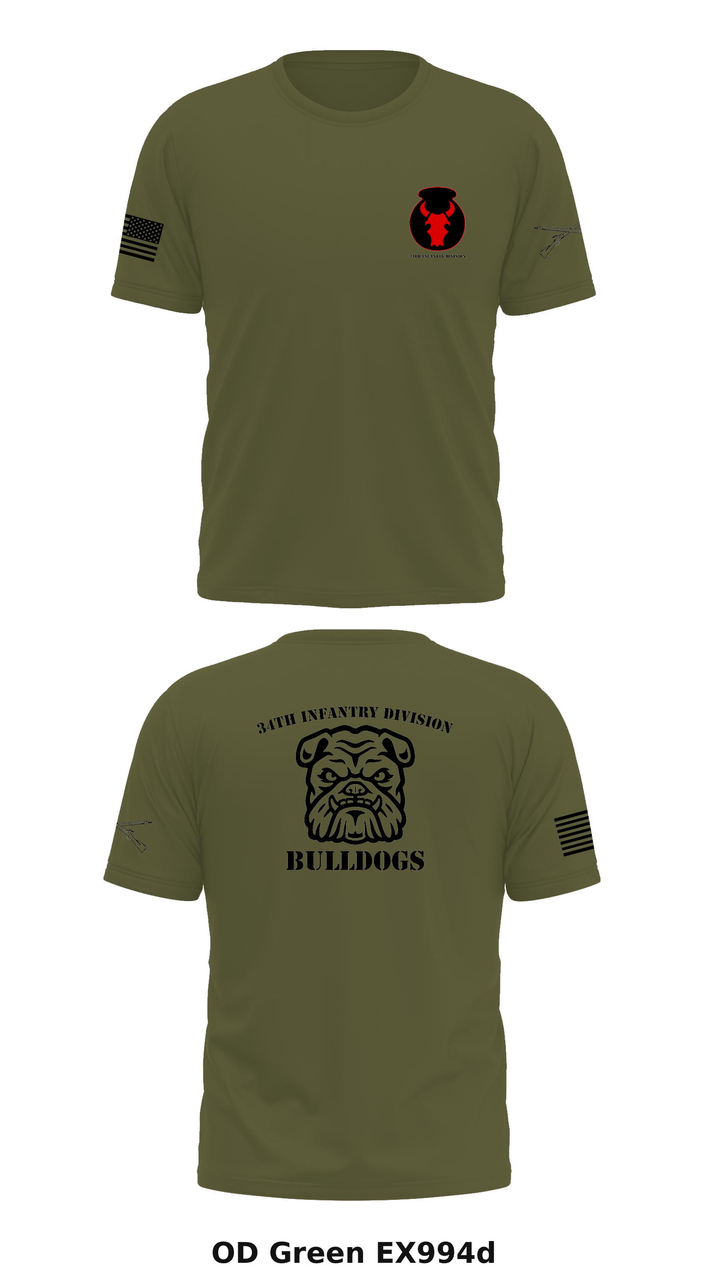 34th infantry division Store 1 Core Men's SS Performance Tee - EX994d